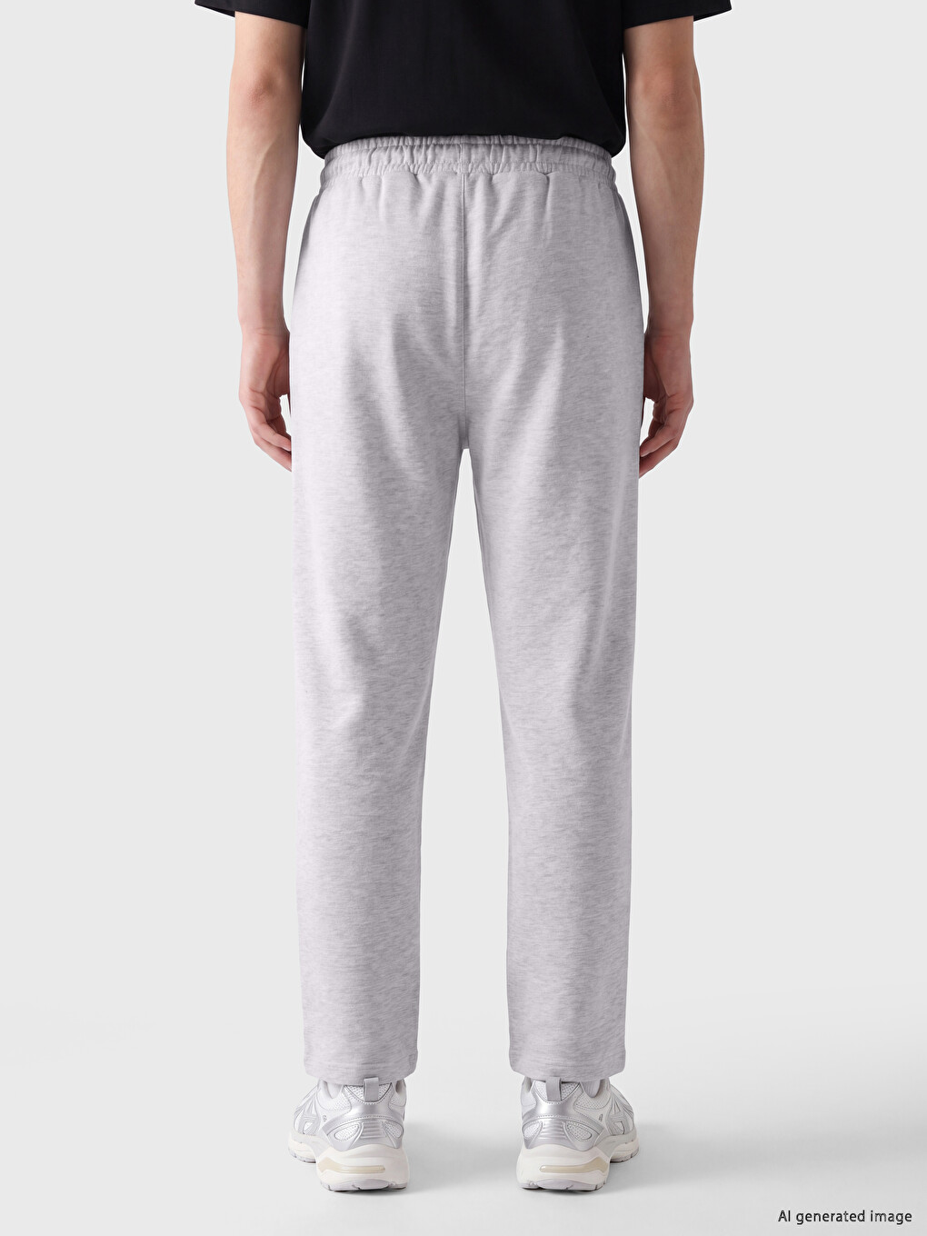 Gri Baggy Fit Erkek Eşofman Altı-3
