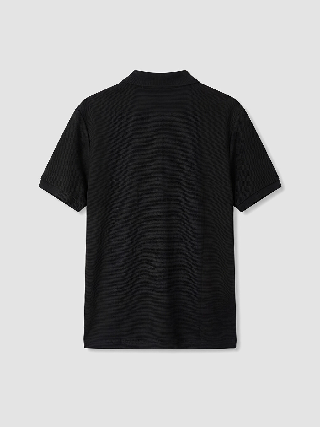 Siyah Polo Yaka Erkek Tişört-2