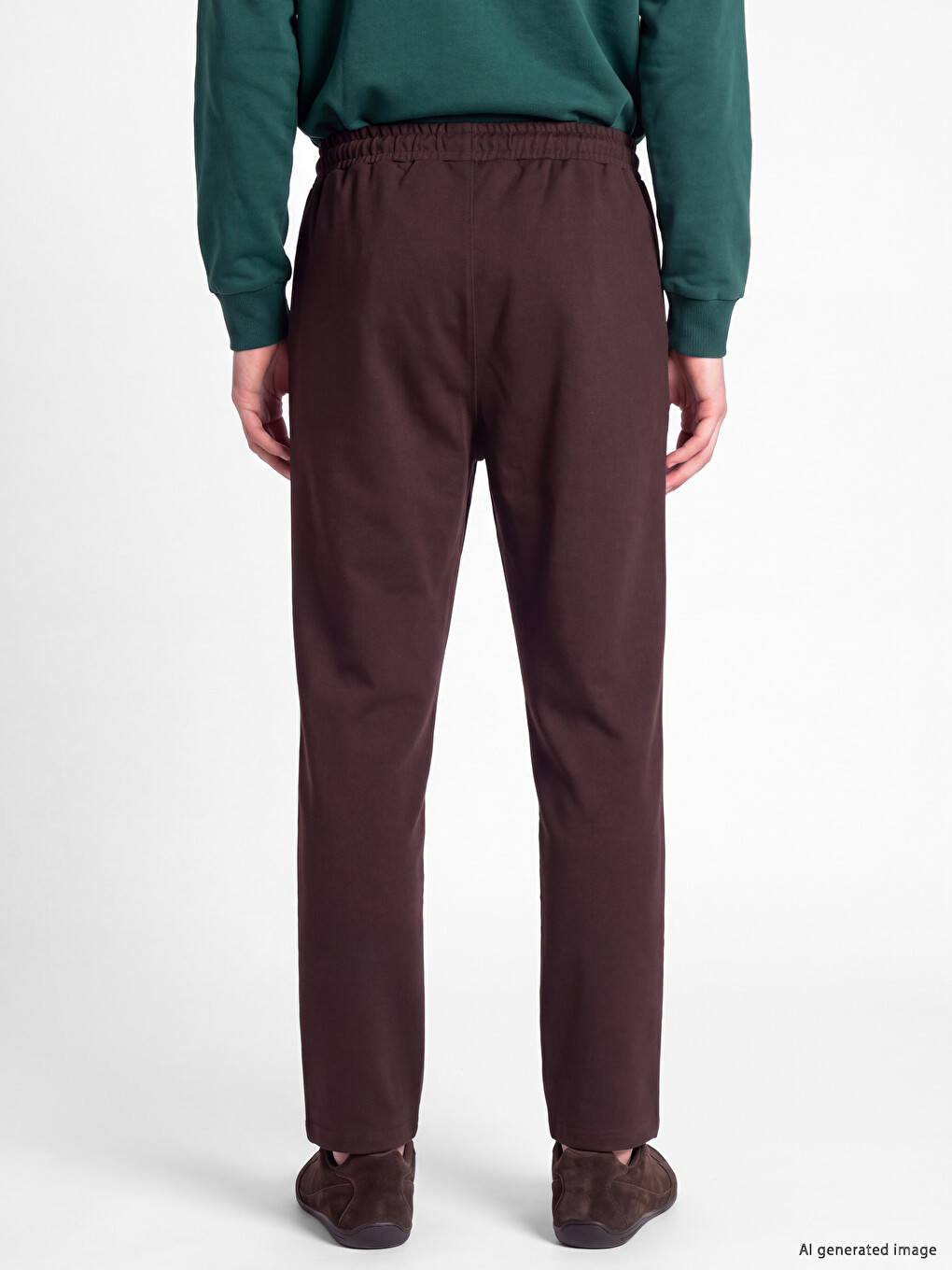 Mürdüm Beli Lastikli Cepli Erkek Pantolon-3