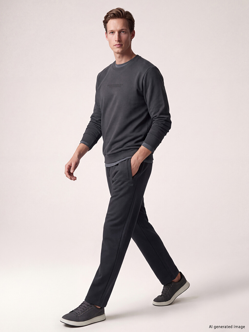 Antrasit Regular Fit Erkek Eşofman Altı