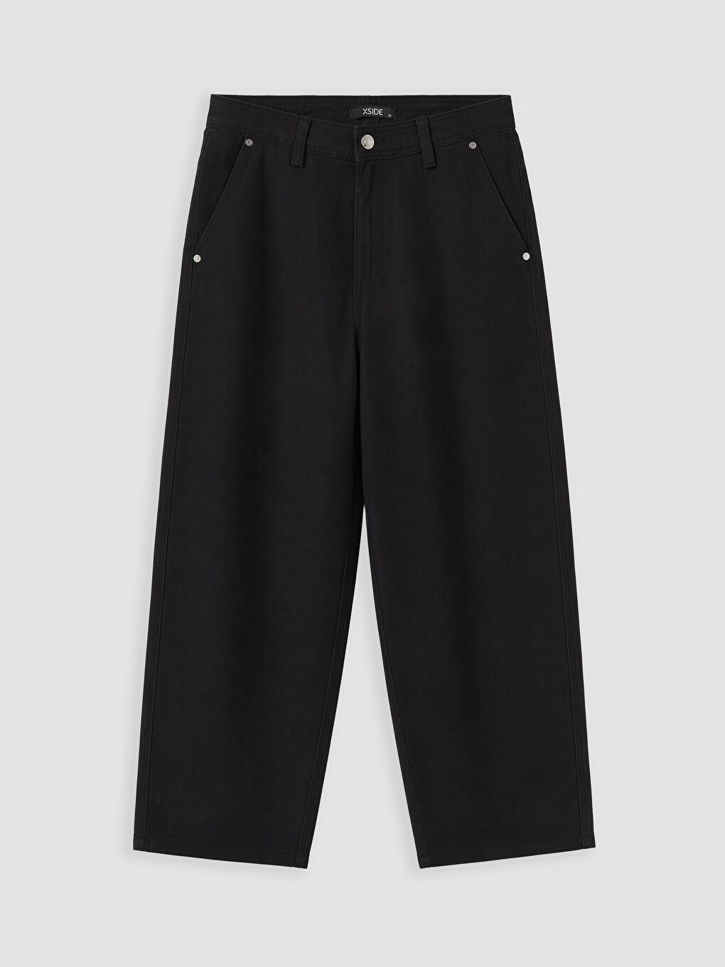 Relaxed Fit Gabardine Men's Trousers-4