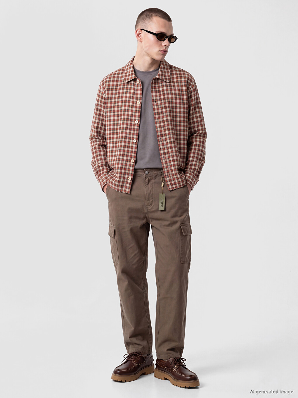 Relaxed Fit Gabardine Cotton Men's Trousers-1
