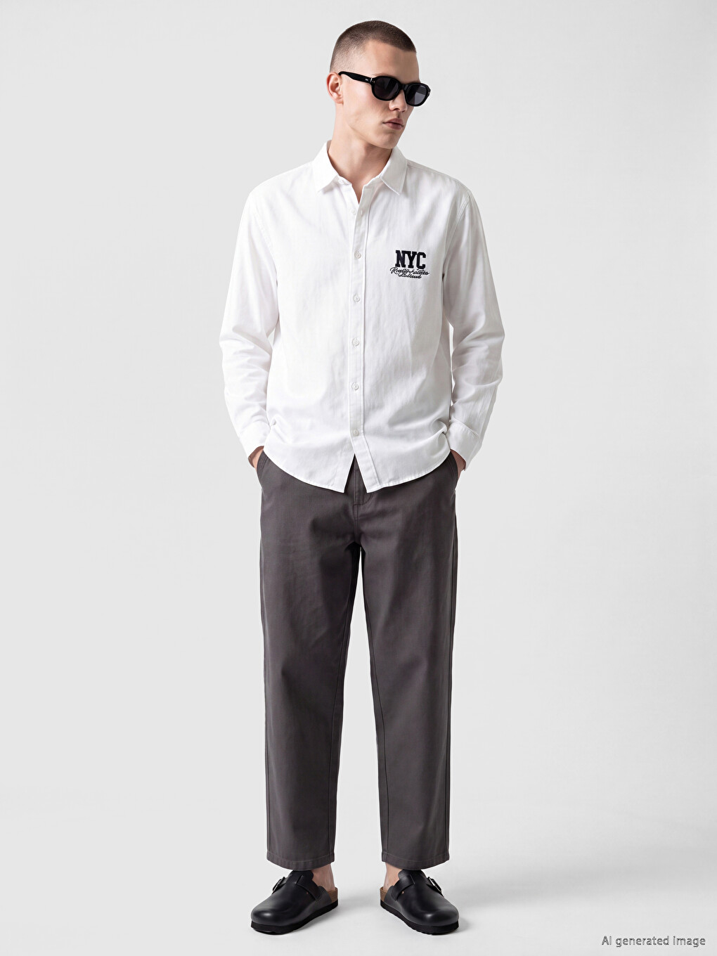 Gabardine Relaxed Fit Men's Trousers-1