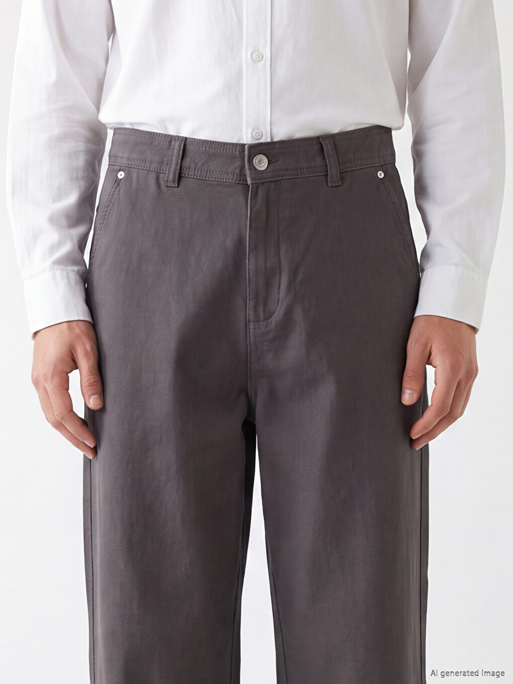 Gabardine Relaxed Fit Men's Trousers-2