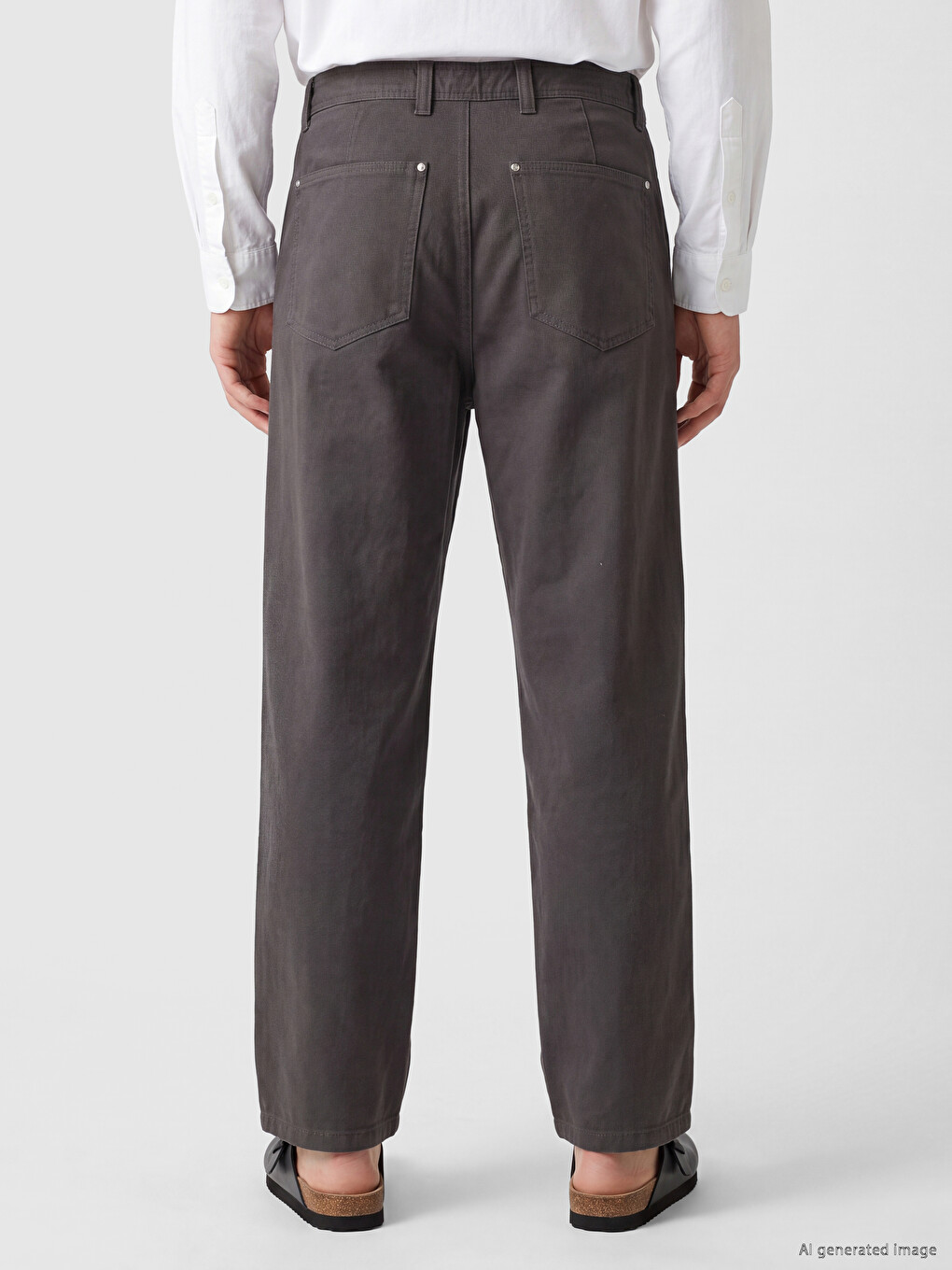 Gabardine Relaxed Fit Men's Trousers-3
