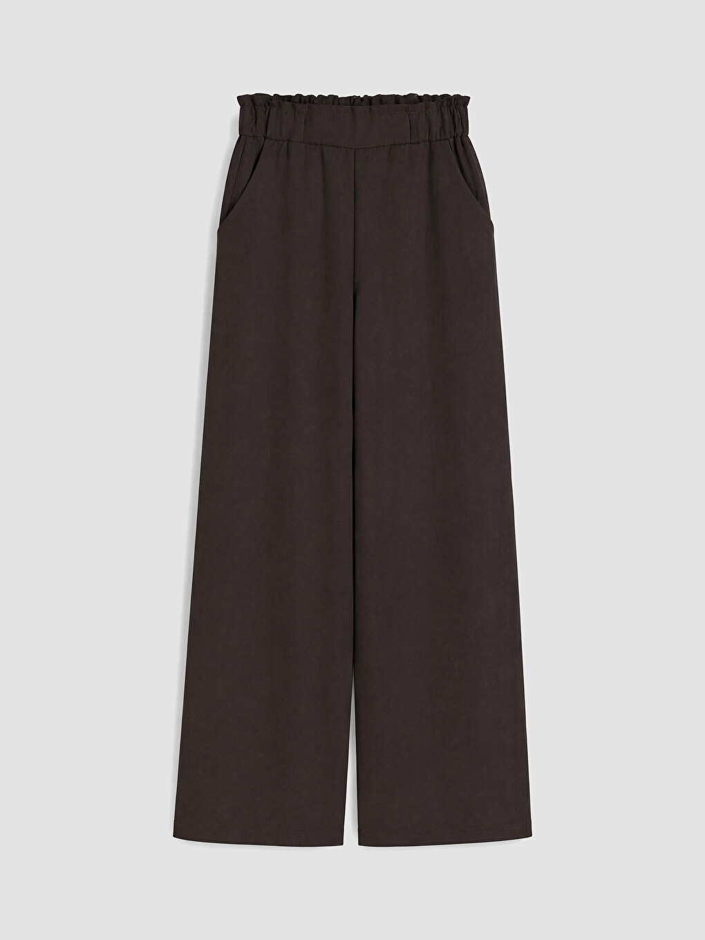Elastic Waist Wide Leg Women's Trousers