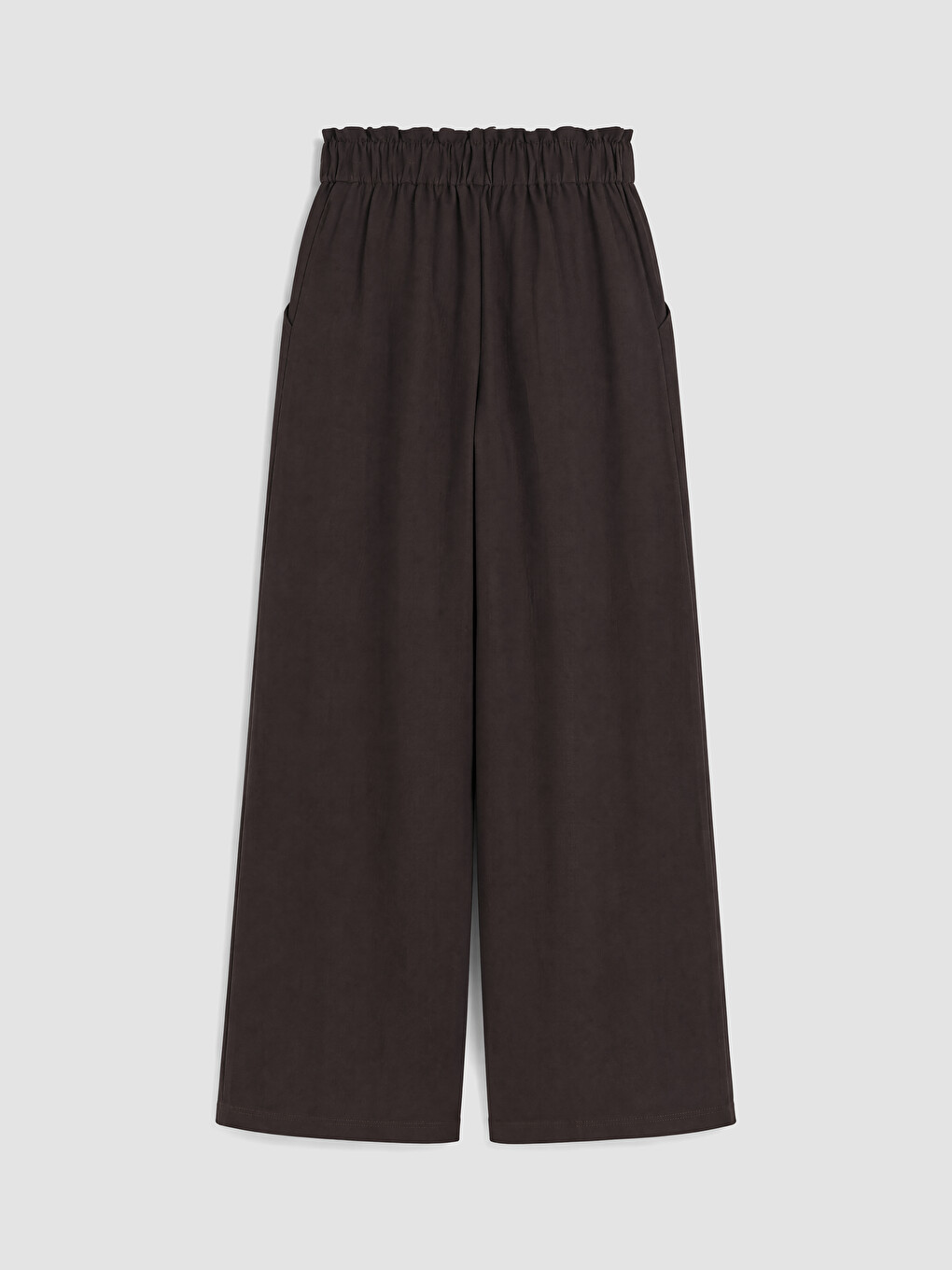 Elastic Waist Wide Leg Women's Trousers-2