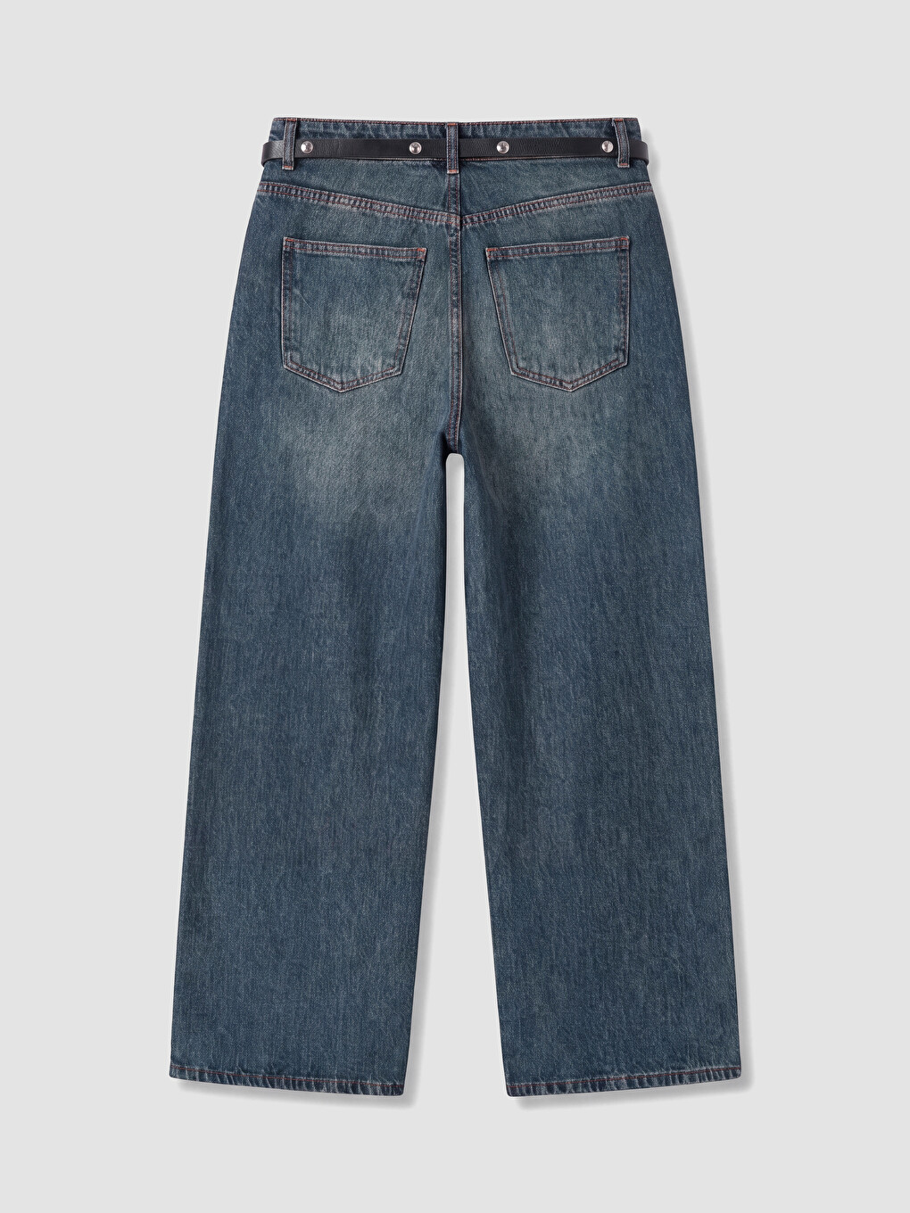 İndigo Wideleg Kadın Jean Pantolon-6