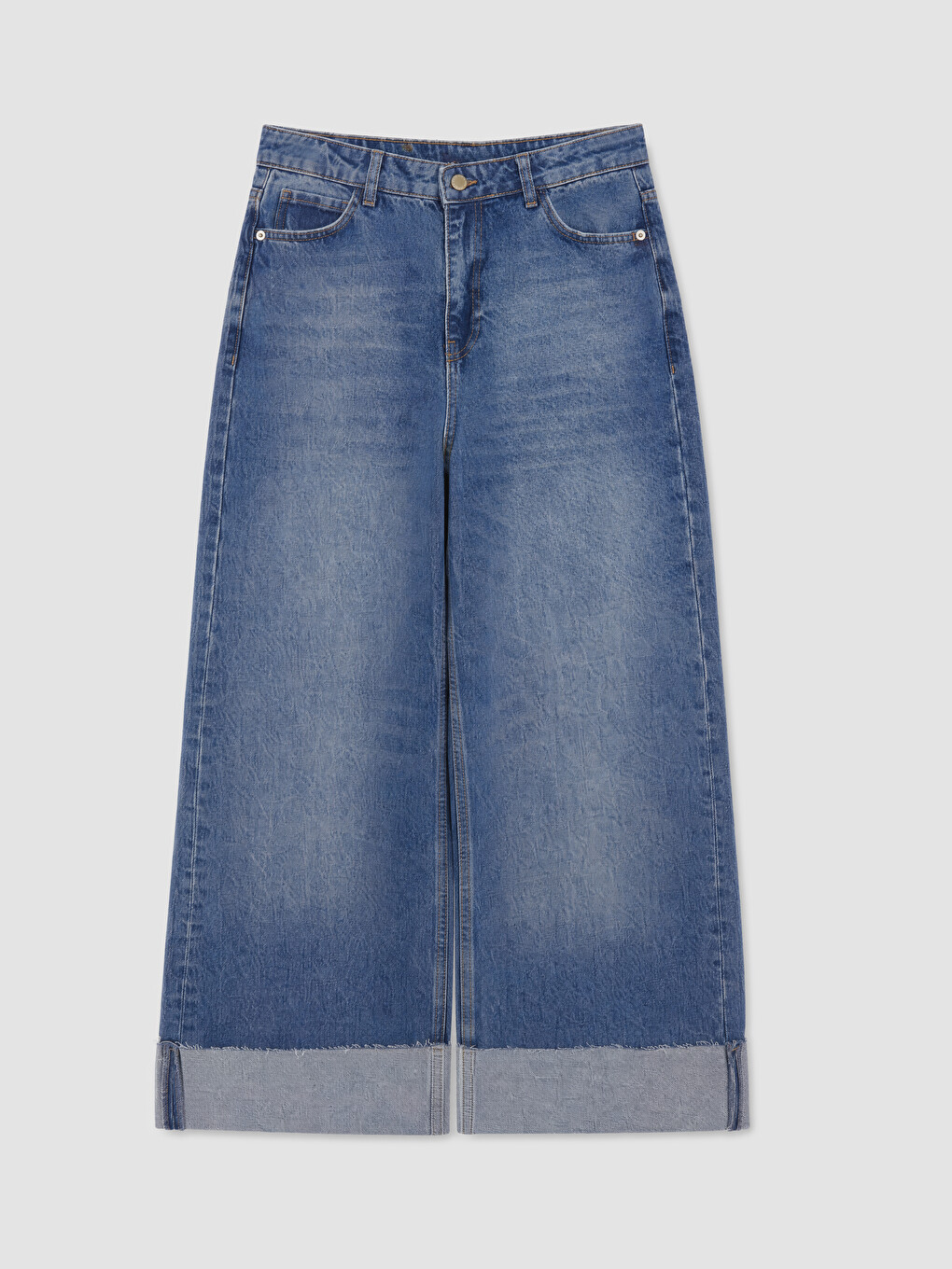 İndigo Wideleg Kadın Jean Pantolon