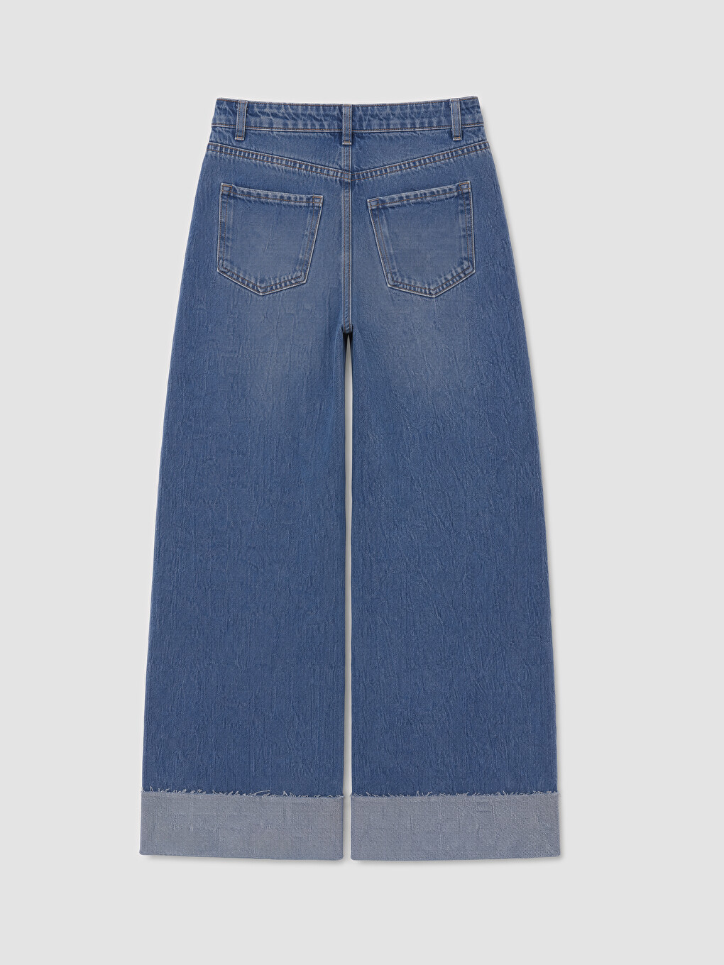 İndigo Wideleg Kadın Jean Pantolon-1