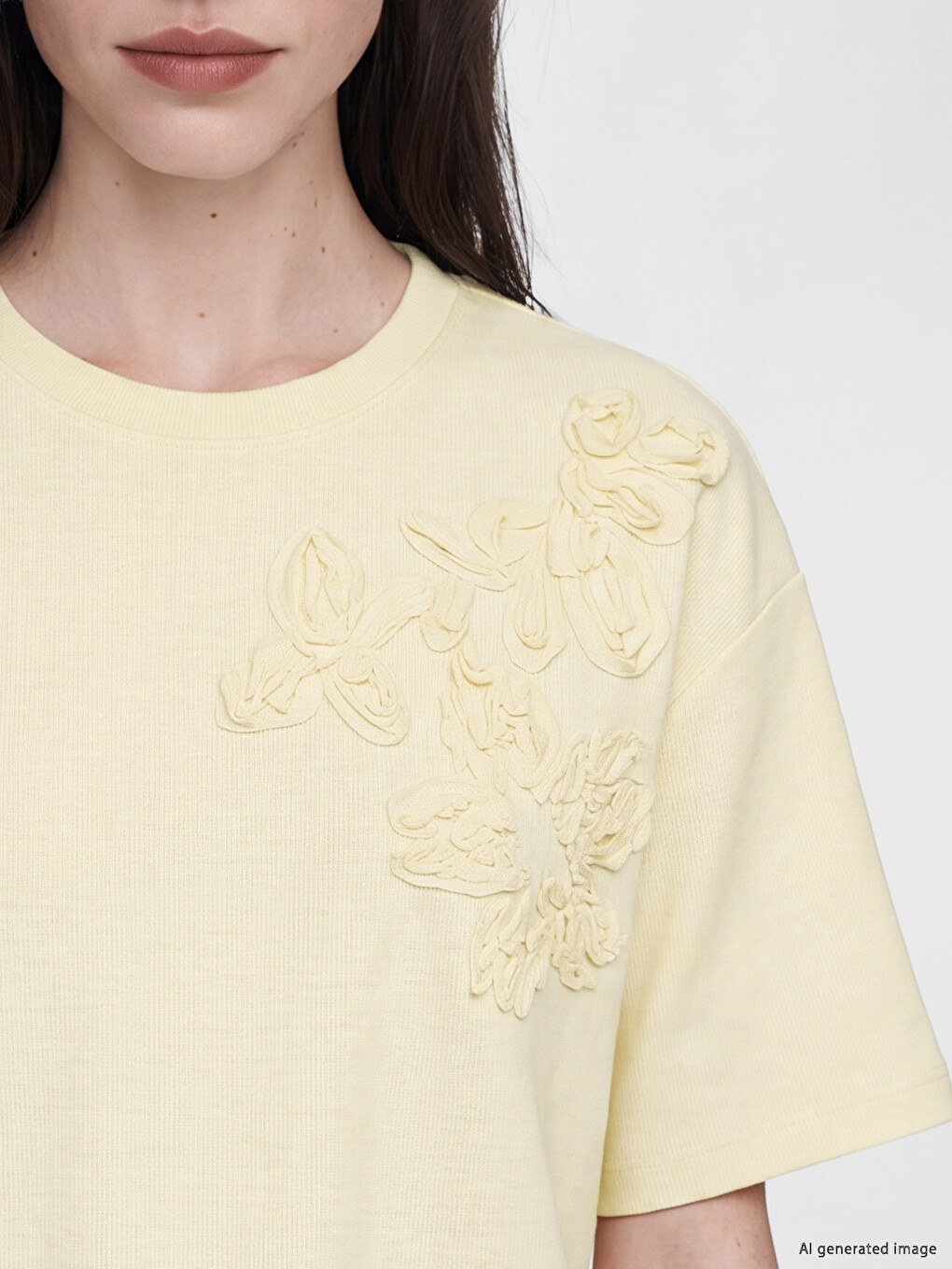Soft Touch Flower Appliquéd Blouse-2
