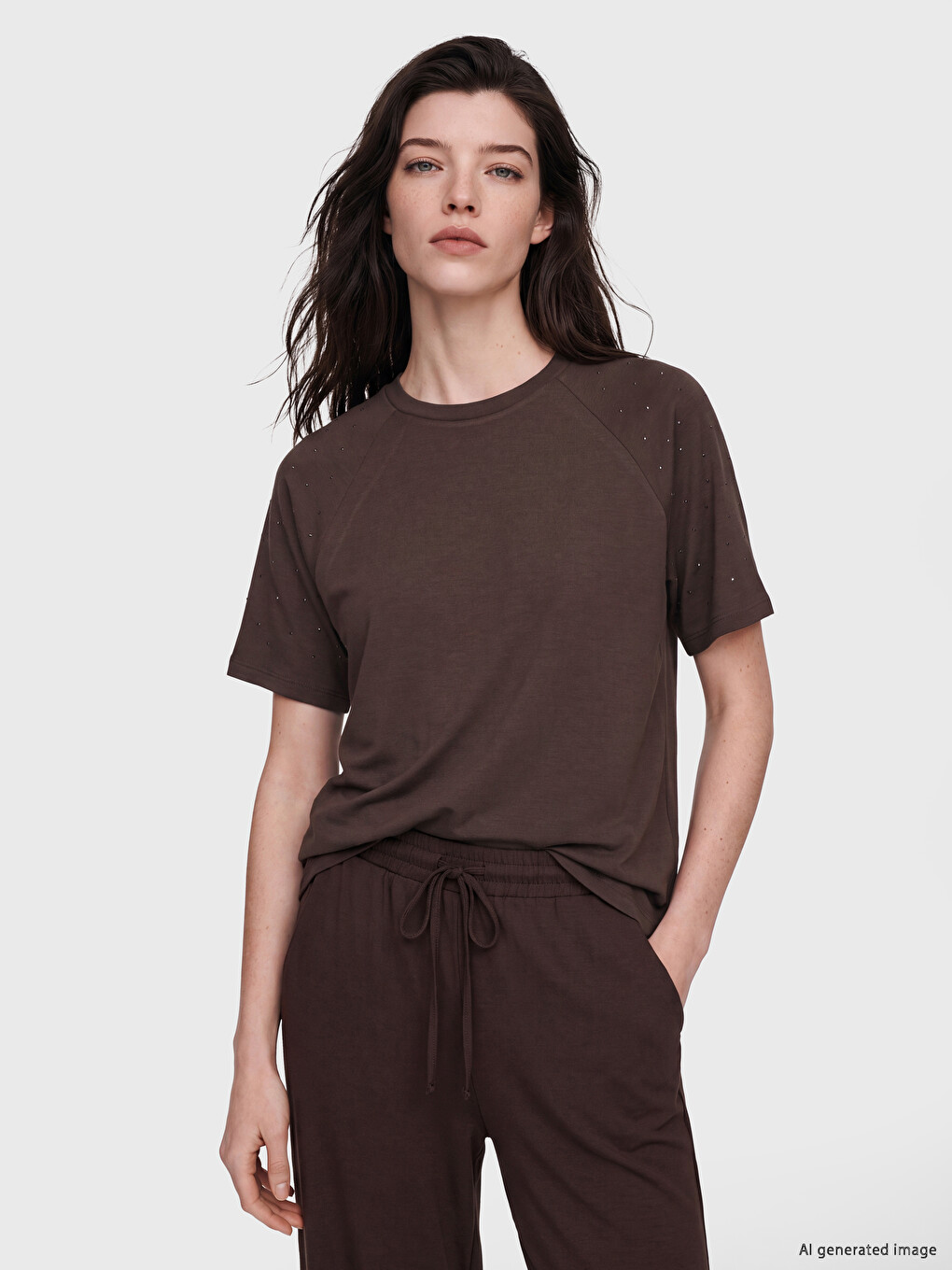 Soft Touch Bluza Ukrašena Cirkonima
