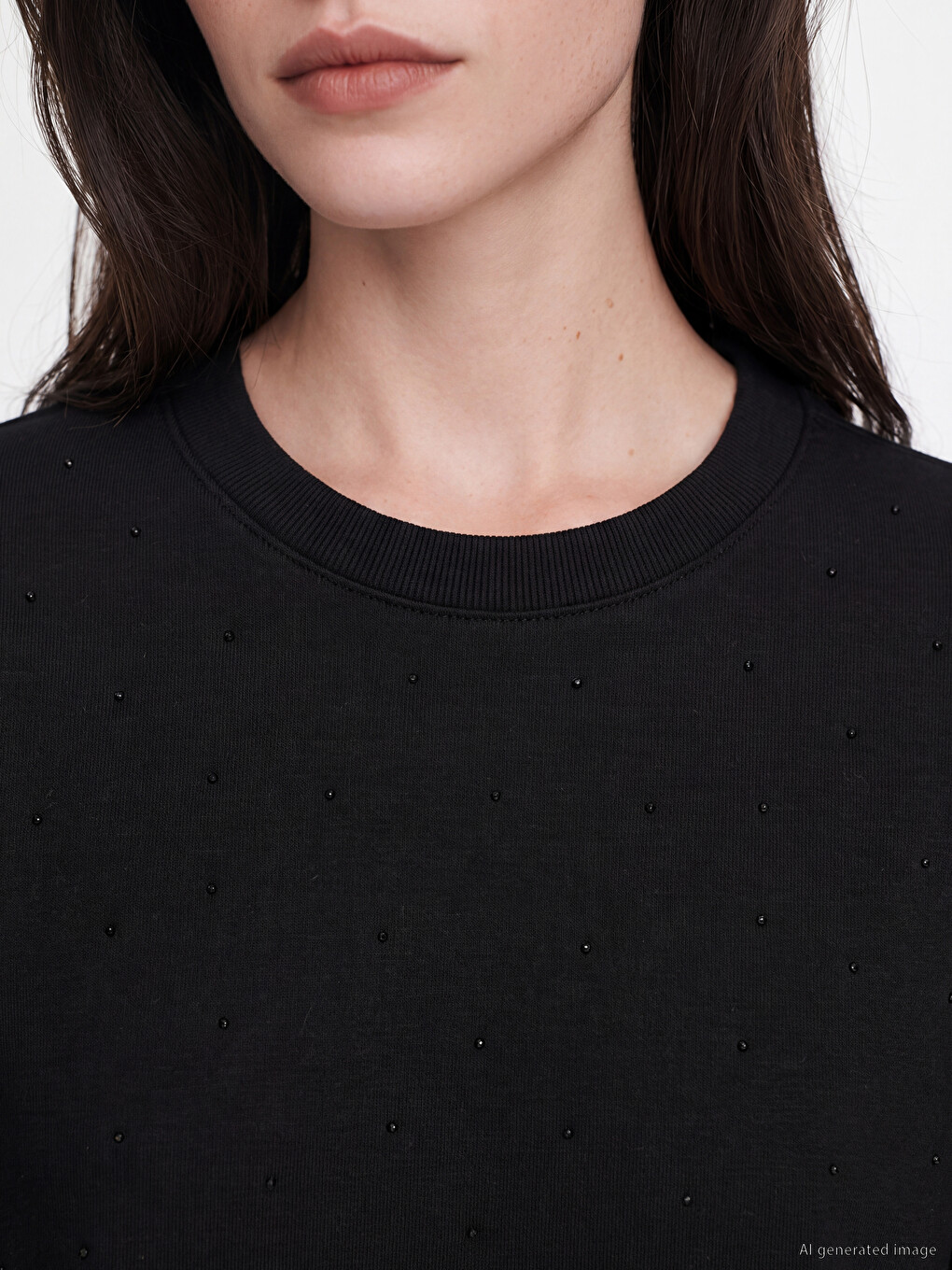 Rhinestone Embellished Soft Touch Women's T-shirt-2