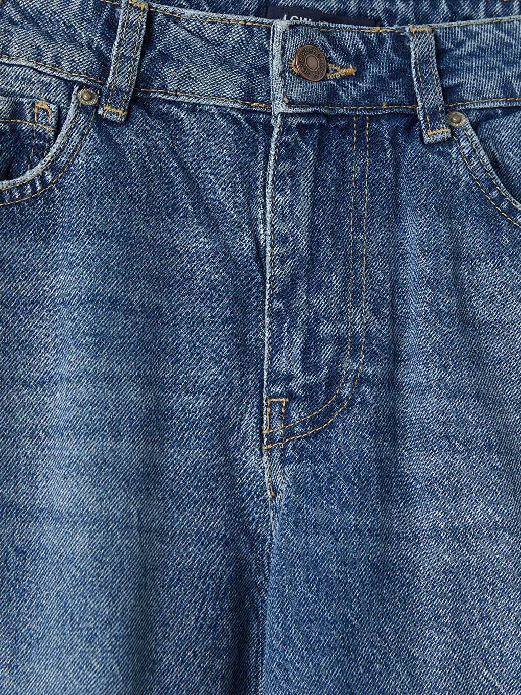 İndigo Straight Fit Kadın Jean Pantolon-1