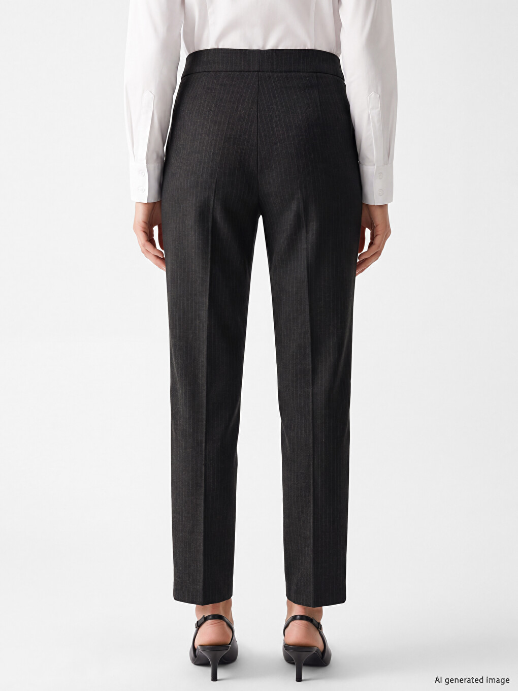 Carrot Fit Pleated Women's Fabric Trousers-3