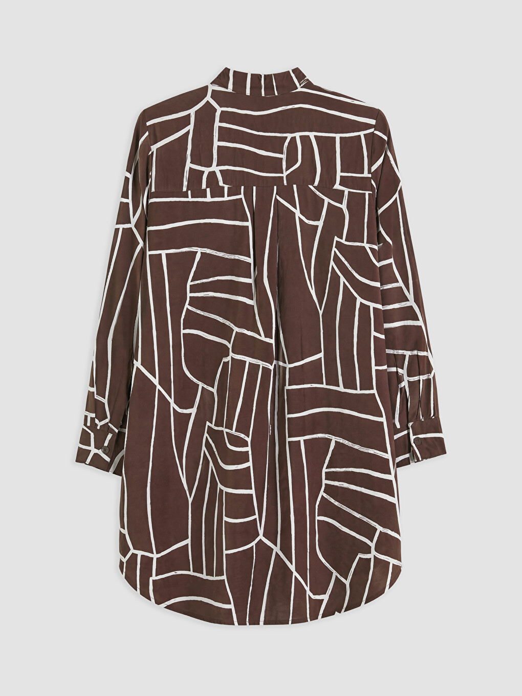 Grandad Collar Women's Shirt Tunic-5