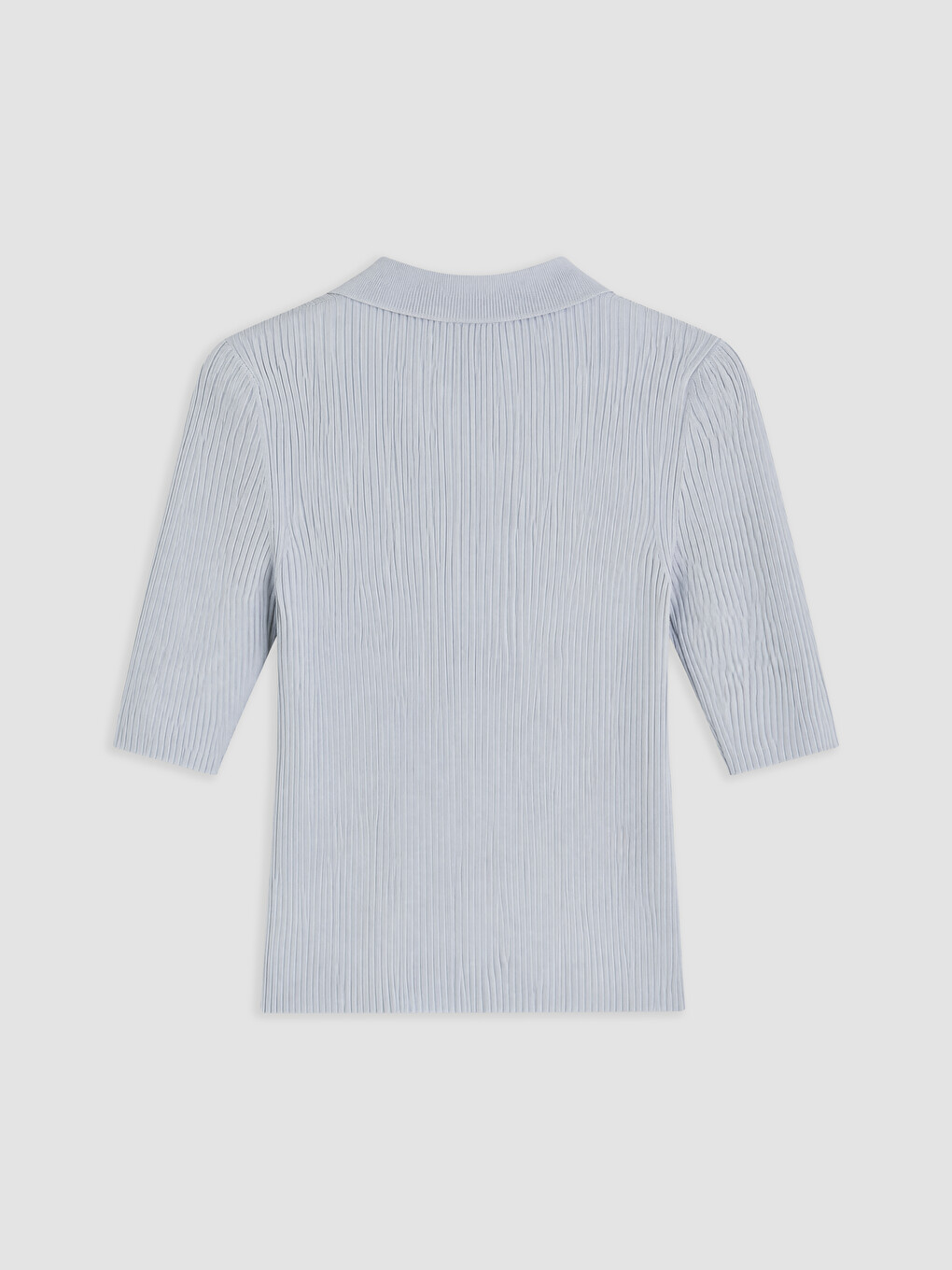 Polo Collar Short Sleeve Women's Knitwear Sweater-5