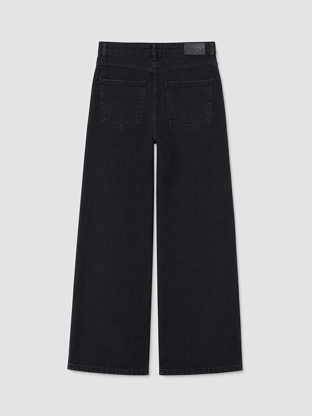 Siyah Cepli Wideleg Jean-3