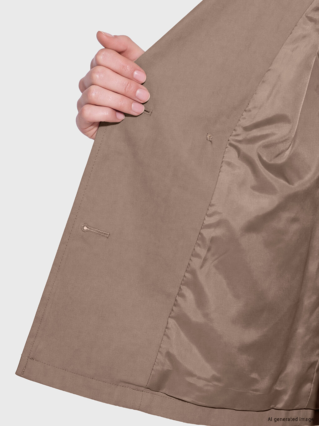 Double-breasted Collar Women's Trench Coat-4