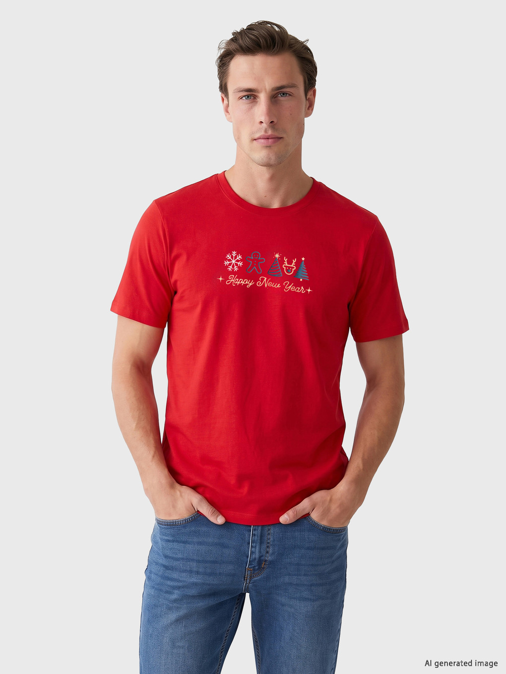 New Year Themed Jersey Men's T-shirt