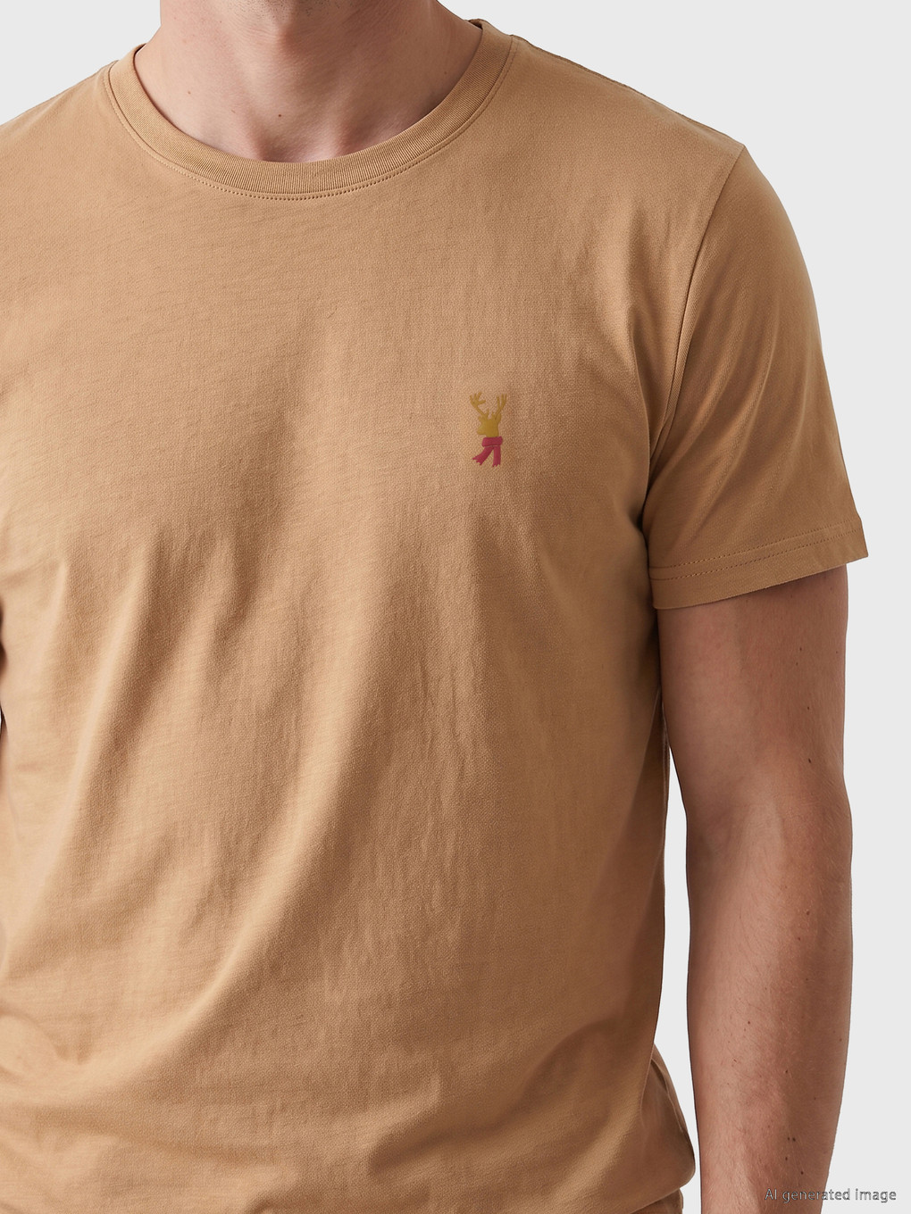 Crew Neck Embroidered Men's T-shirt-2
