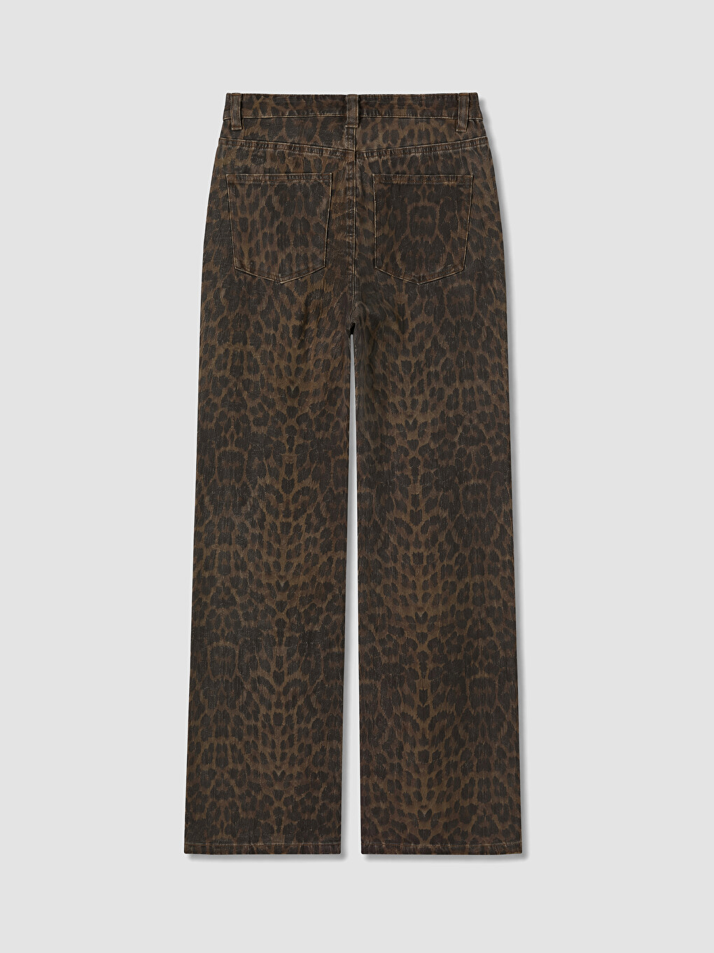 Leopard Print Straight Fit Women's Jeans-6