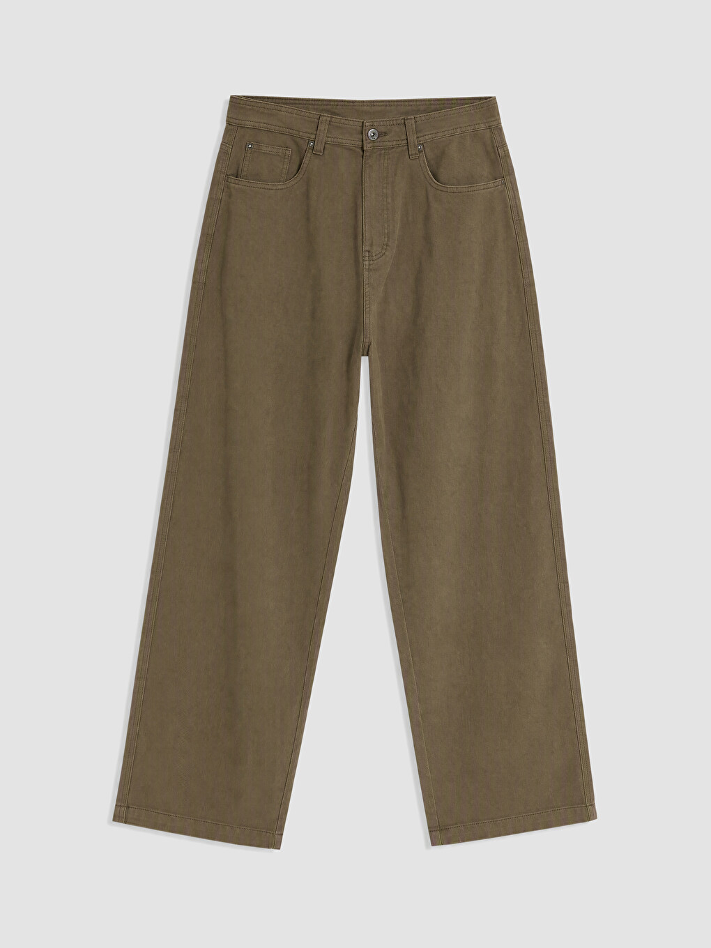 Bej Relax Fit Gabardin Erkek Pantolon-4