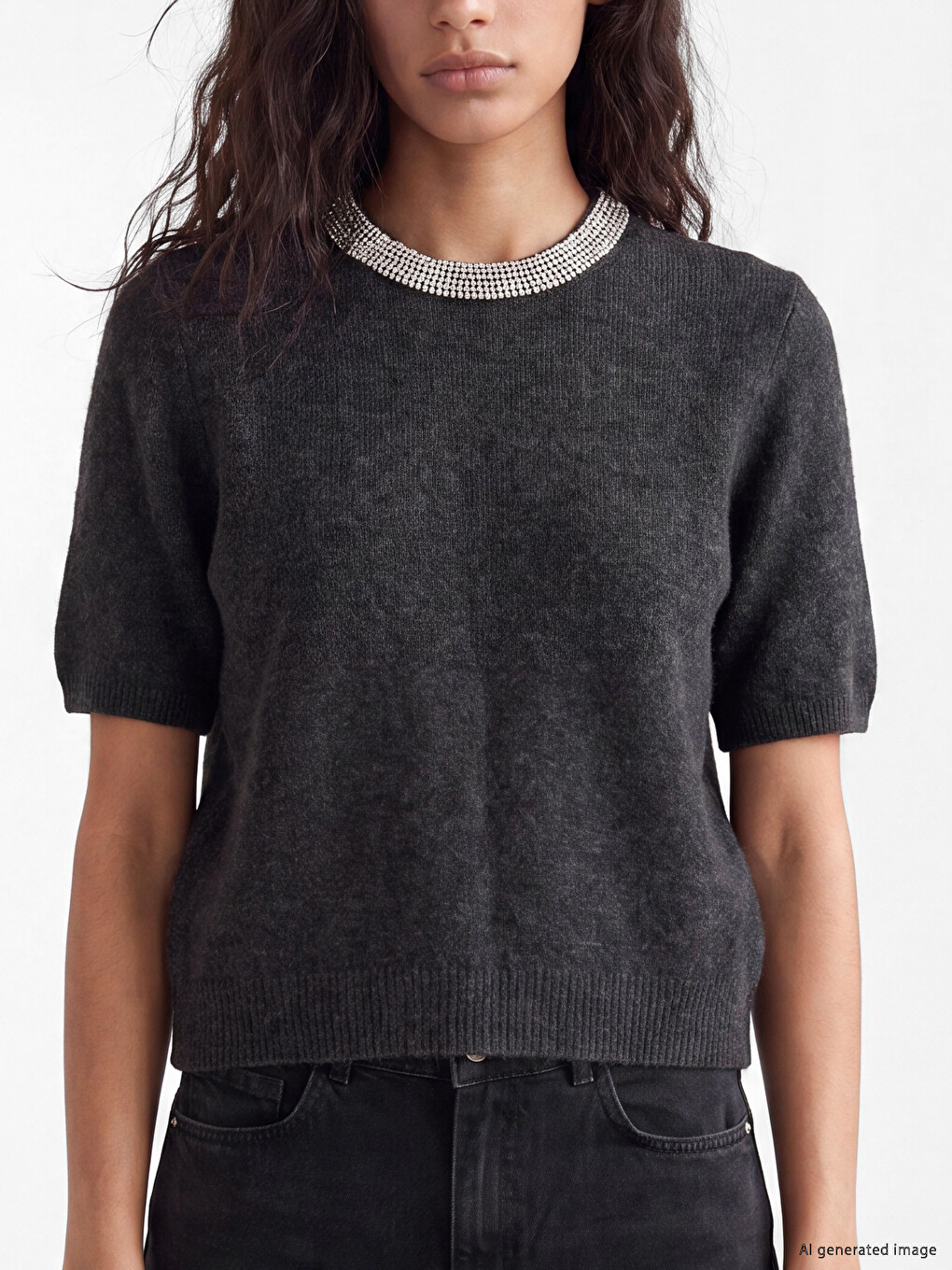 Crew Neck Women's Knitwear Sweater-2