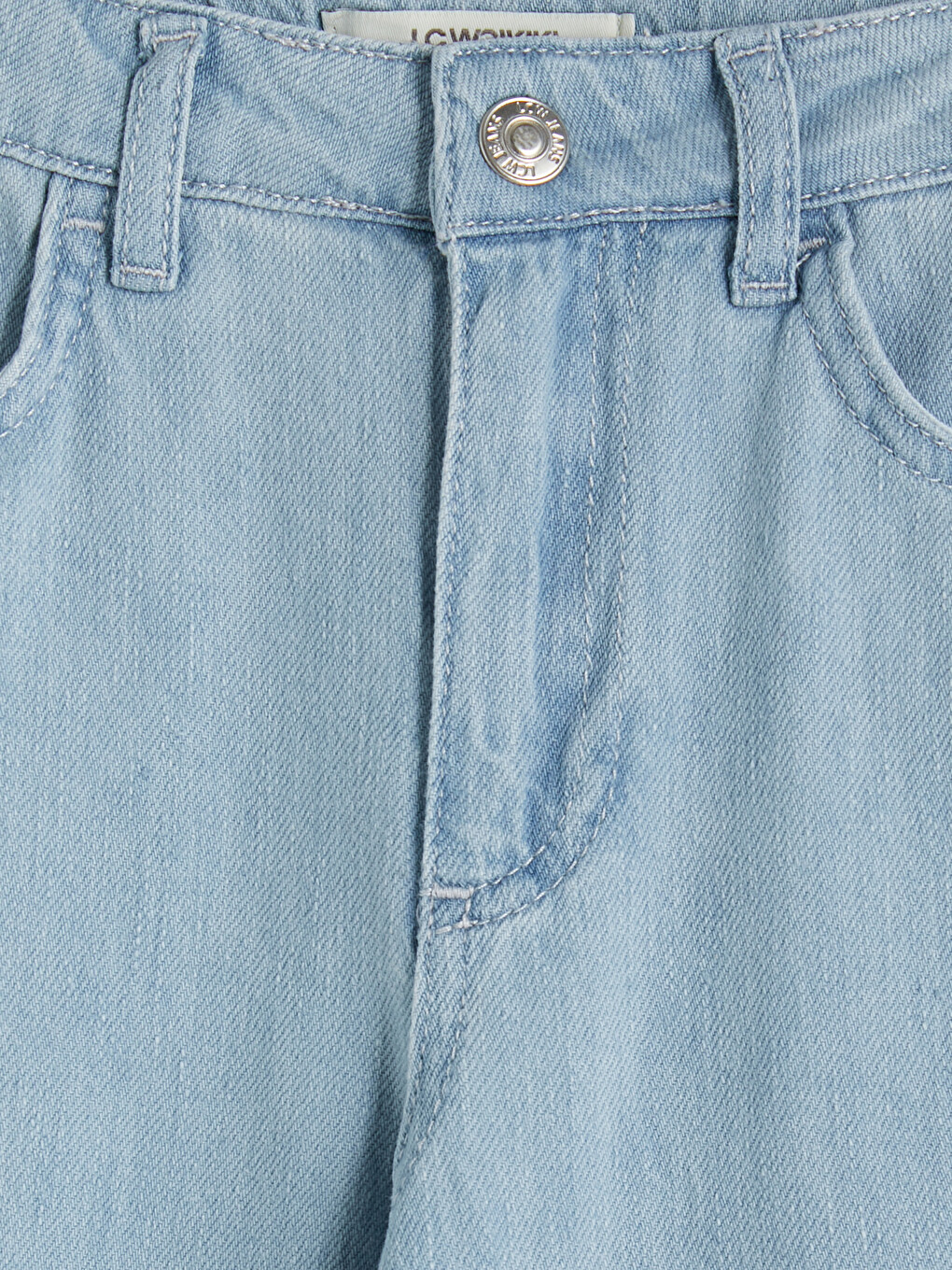 İndigo Wideleg Kız Çocuk Jean Pantolon-1