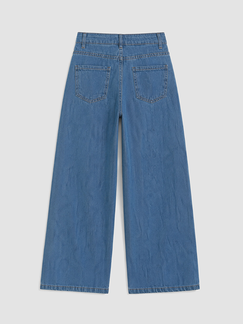 İndigo Wideleg Kız Çocuk Jean Pantolon-2