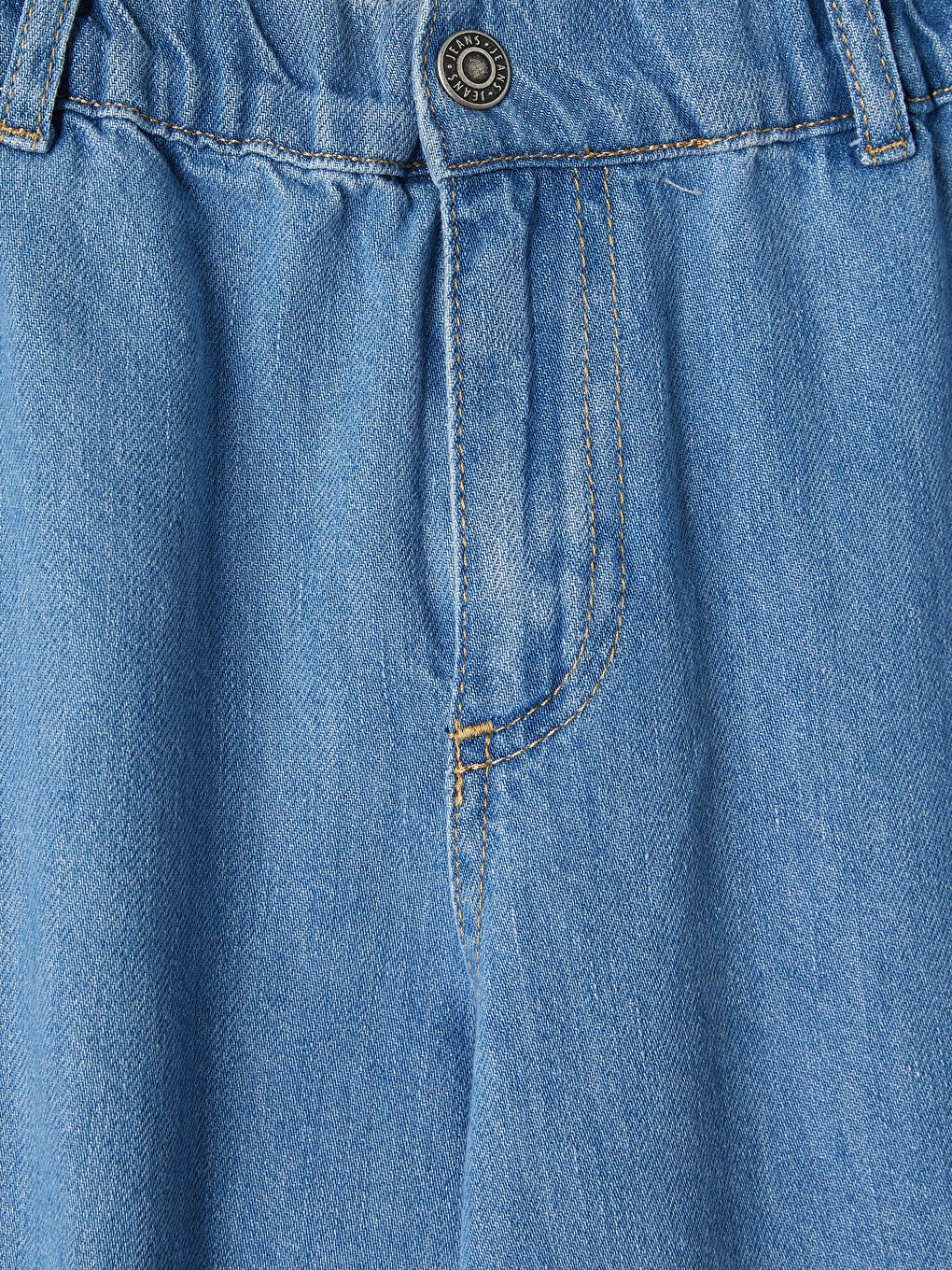 İndigo Wideleg Kız Çocuk Jean Pantolon-1