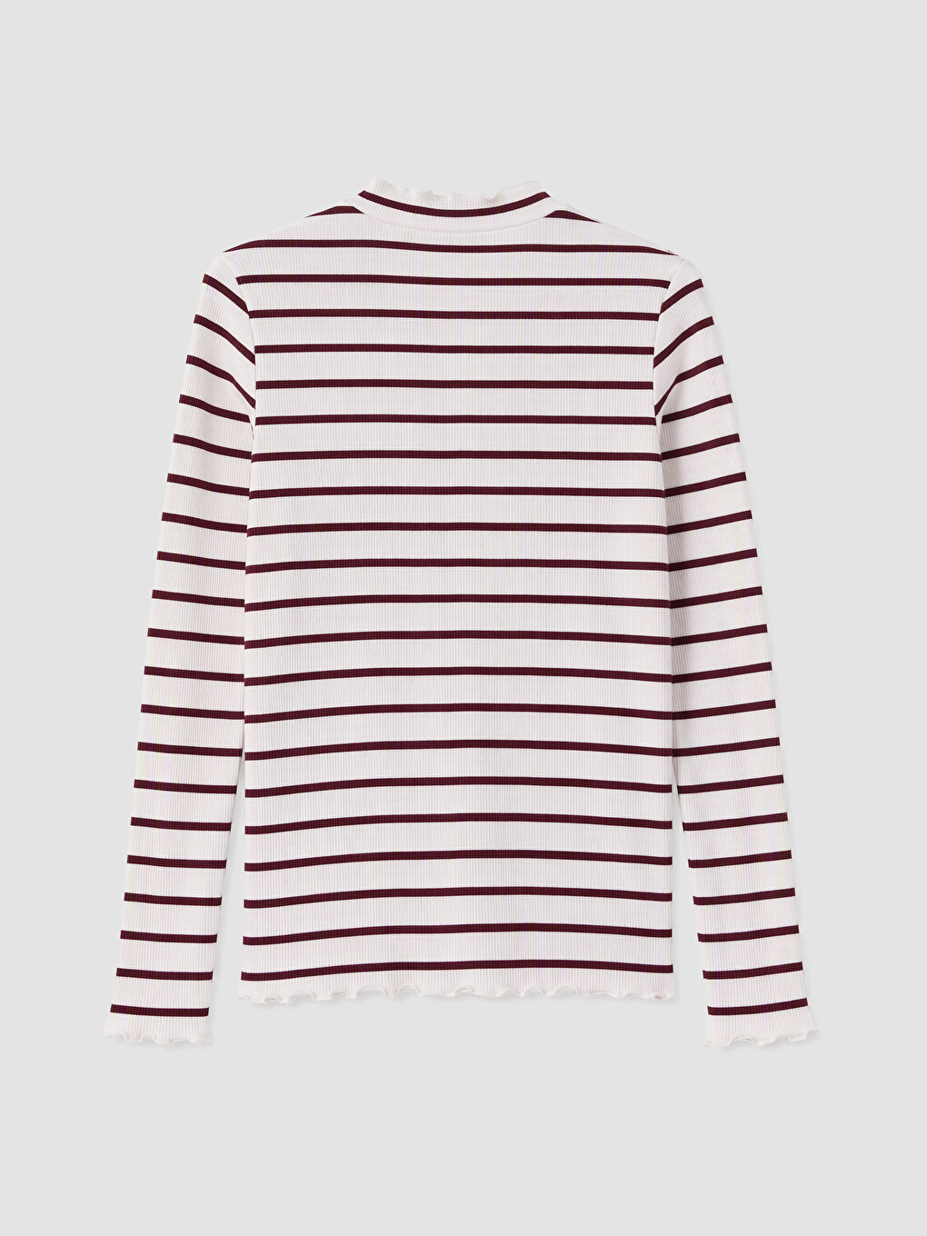 Mock Neck Striped Women's Body-2