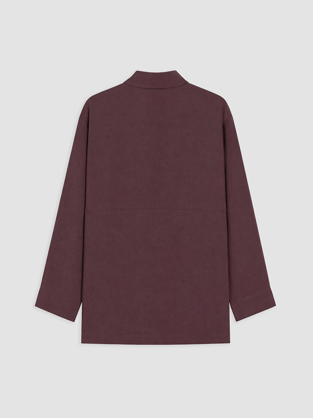 Bordo Bağlamalı Poplin Kadın Gömlek Tunik-1