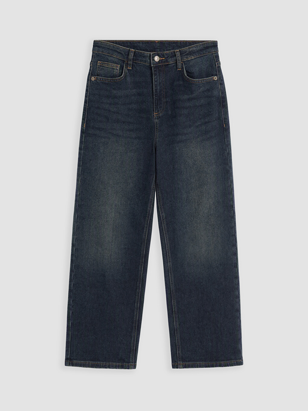 İndigo Boyfriend Fit Kadın Jean Pantolon-4