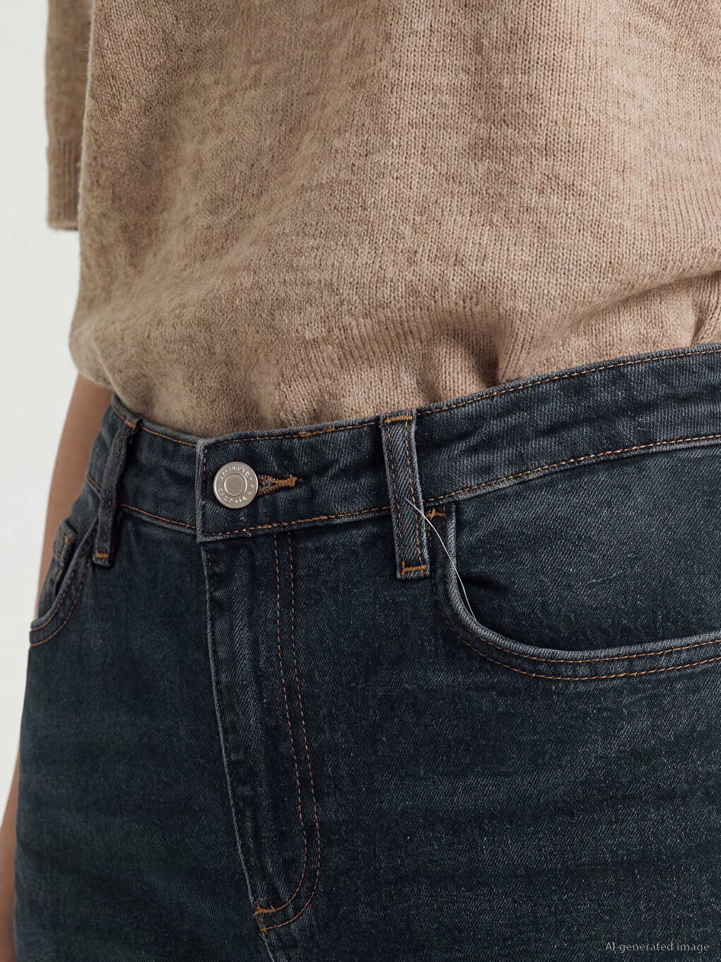 İndigo Boyfriend Fit Kadın Jean Pantolon-2