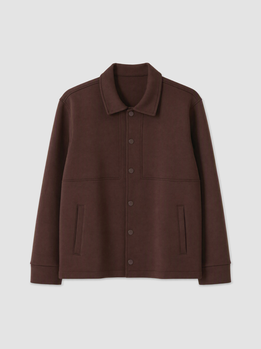 Man Brown Zip-up Sweatshirt