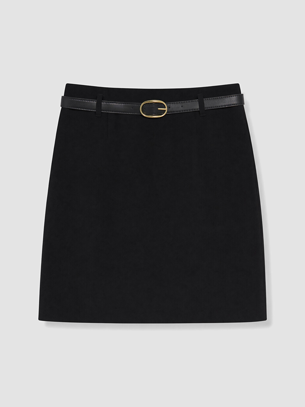 A Form Belt Detailed Mini Skirt-4