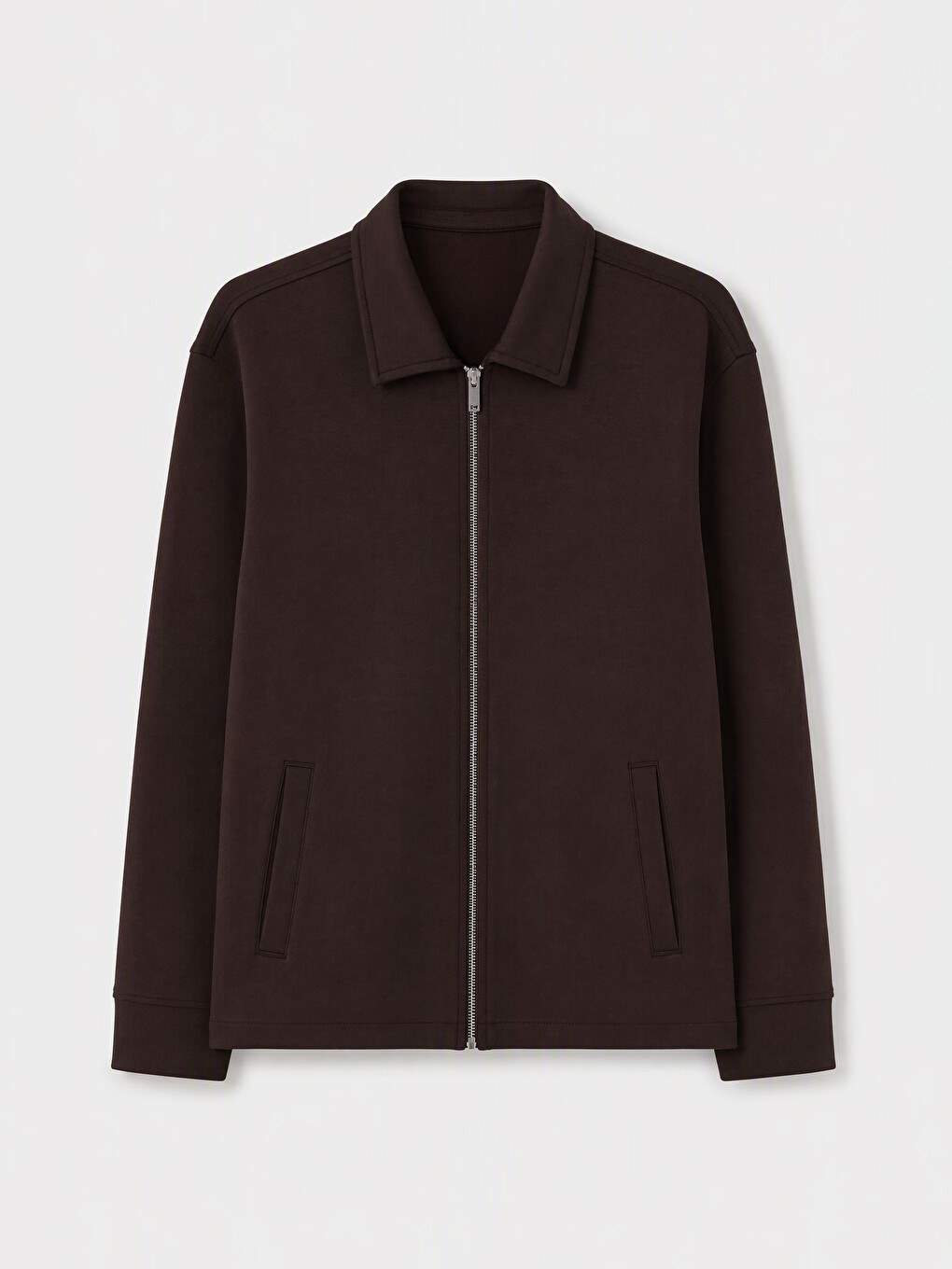 Polo Collar Men's Zip-up Sweatshirt