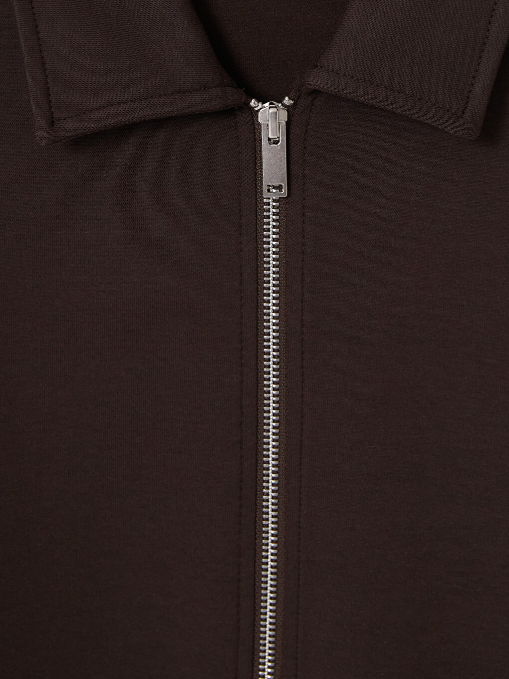 Polo Collar Men's Zip-up Sweatshirt-2
