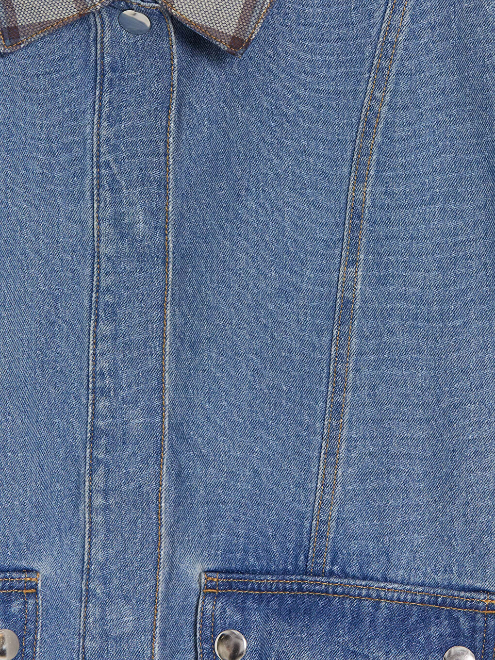 Shirt Collar Women's Jean Jacket-5
