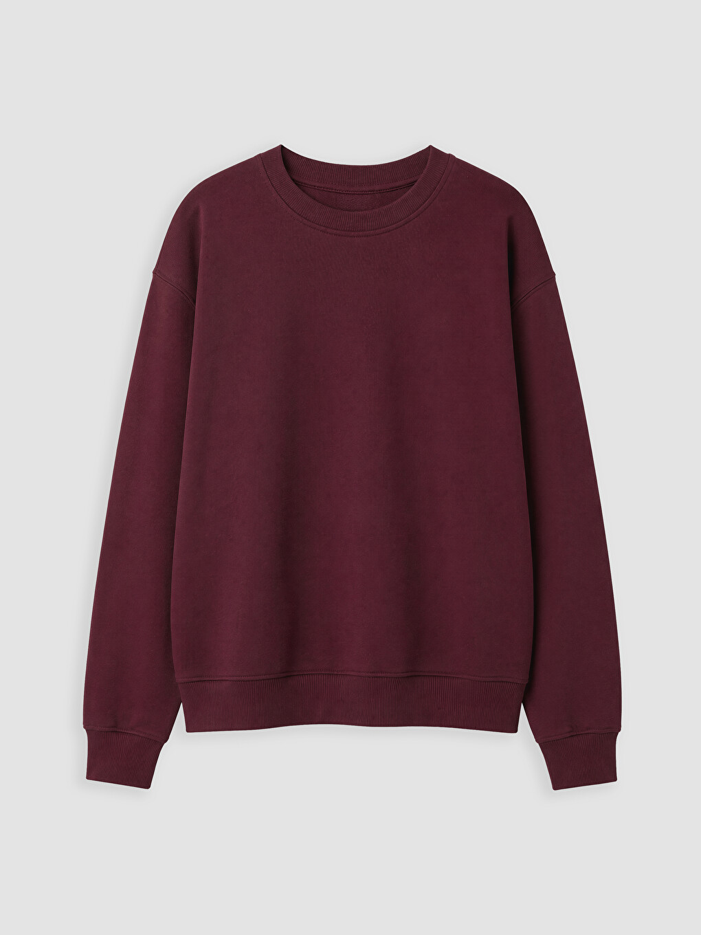 Pembe 2'li Bisiklet Yaka Baskılı Kız Çocuk Kalın Sweatshirt-1