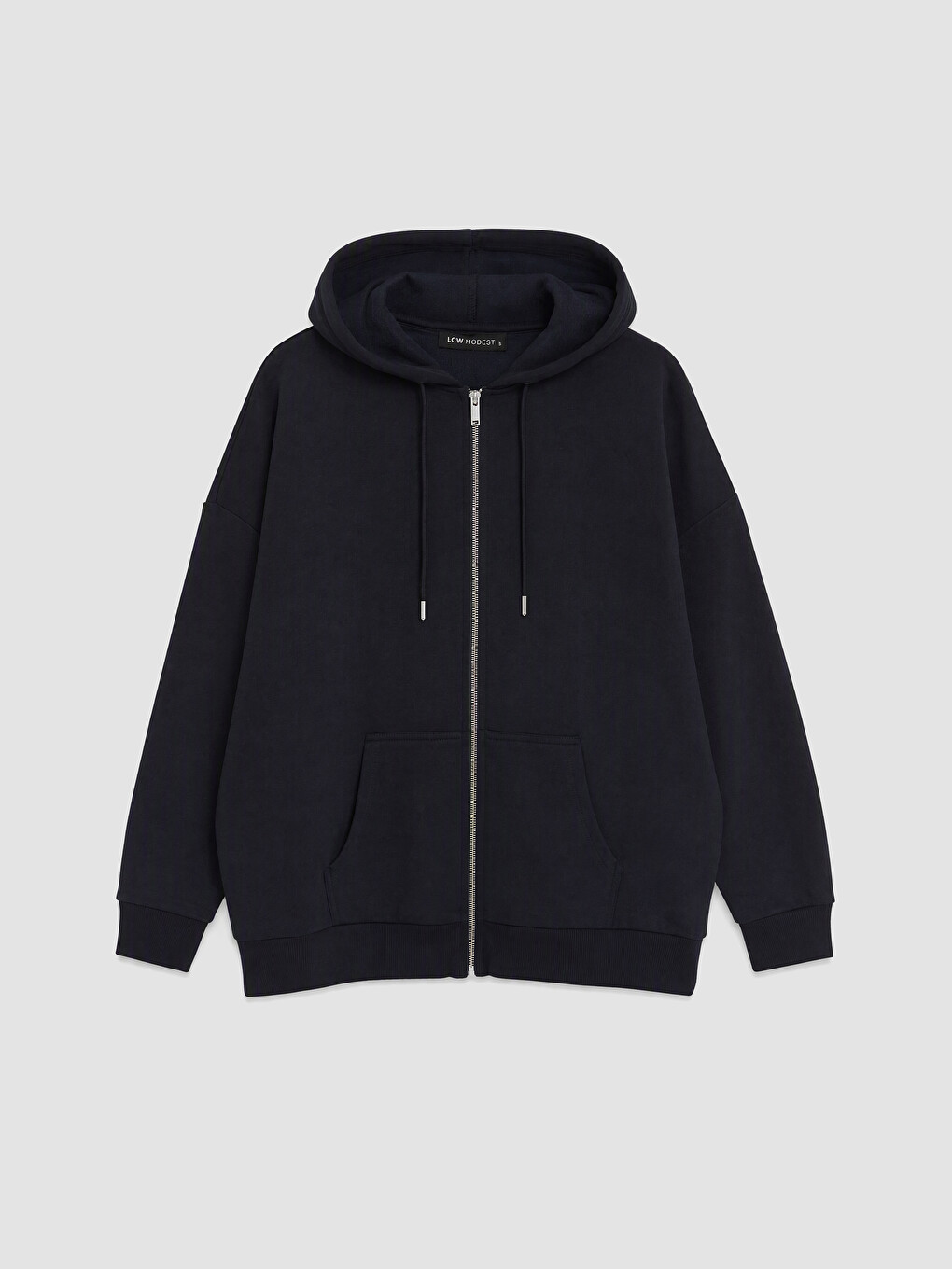 Hooded Oversize Women's Thick Zippered Sweatshirt-4