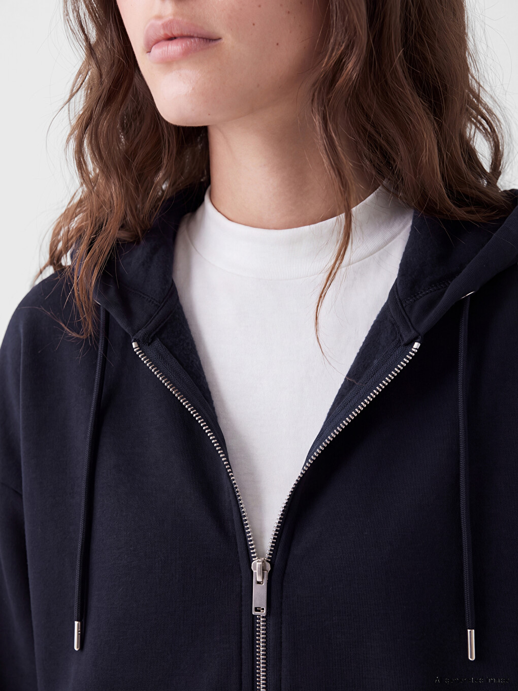 Hooded Oversize Women's Thick Zippered Sweatshirt-2