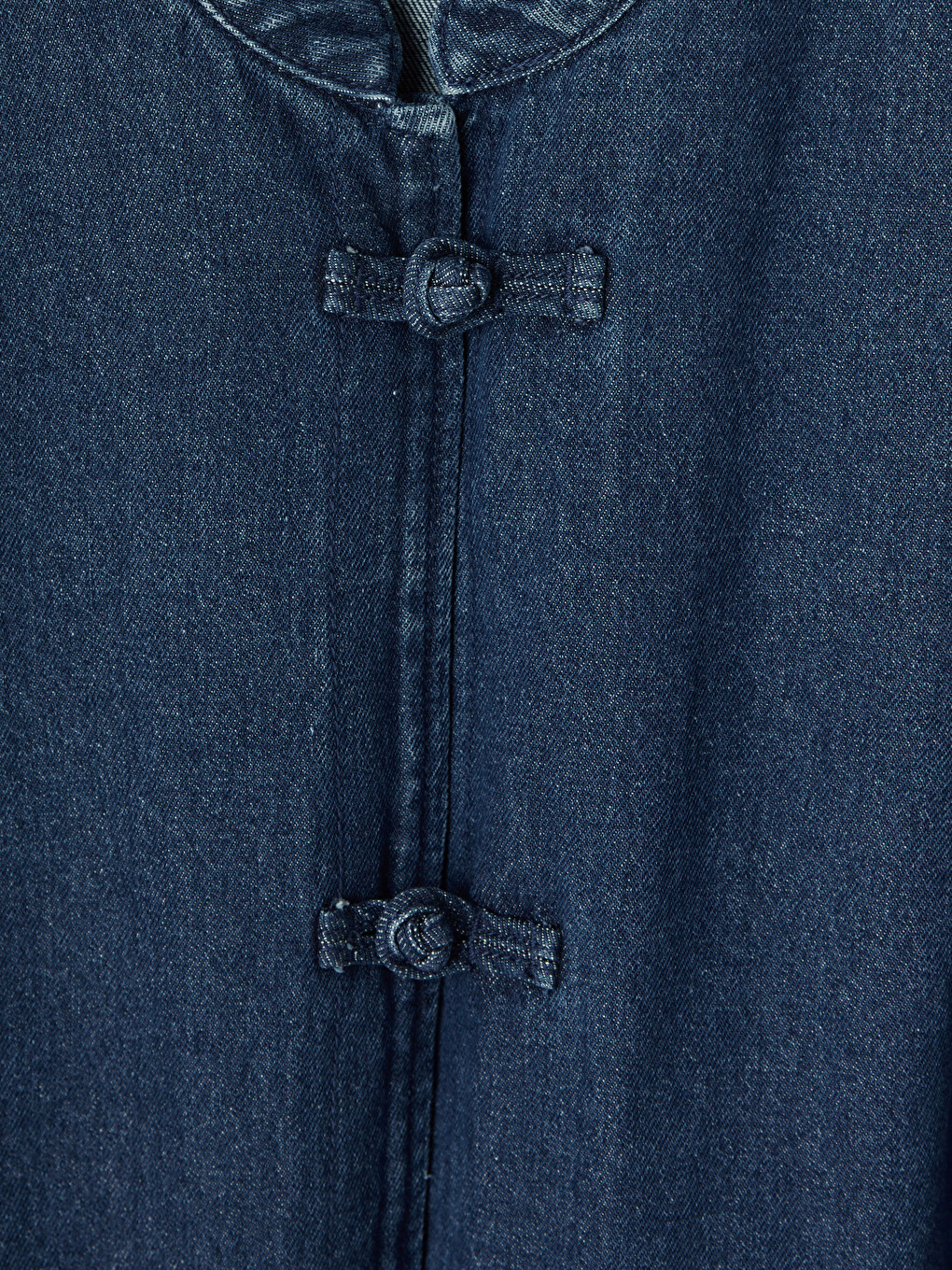 Grandad Collar Women's Jean Jacket-6