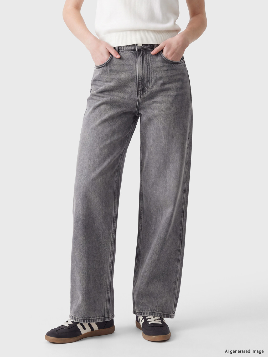 Woman Grey Jeans-1