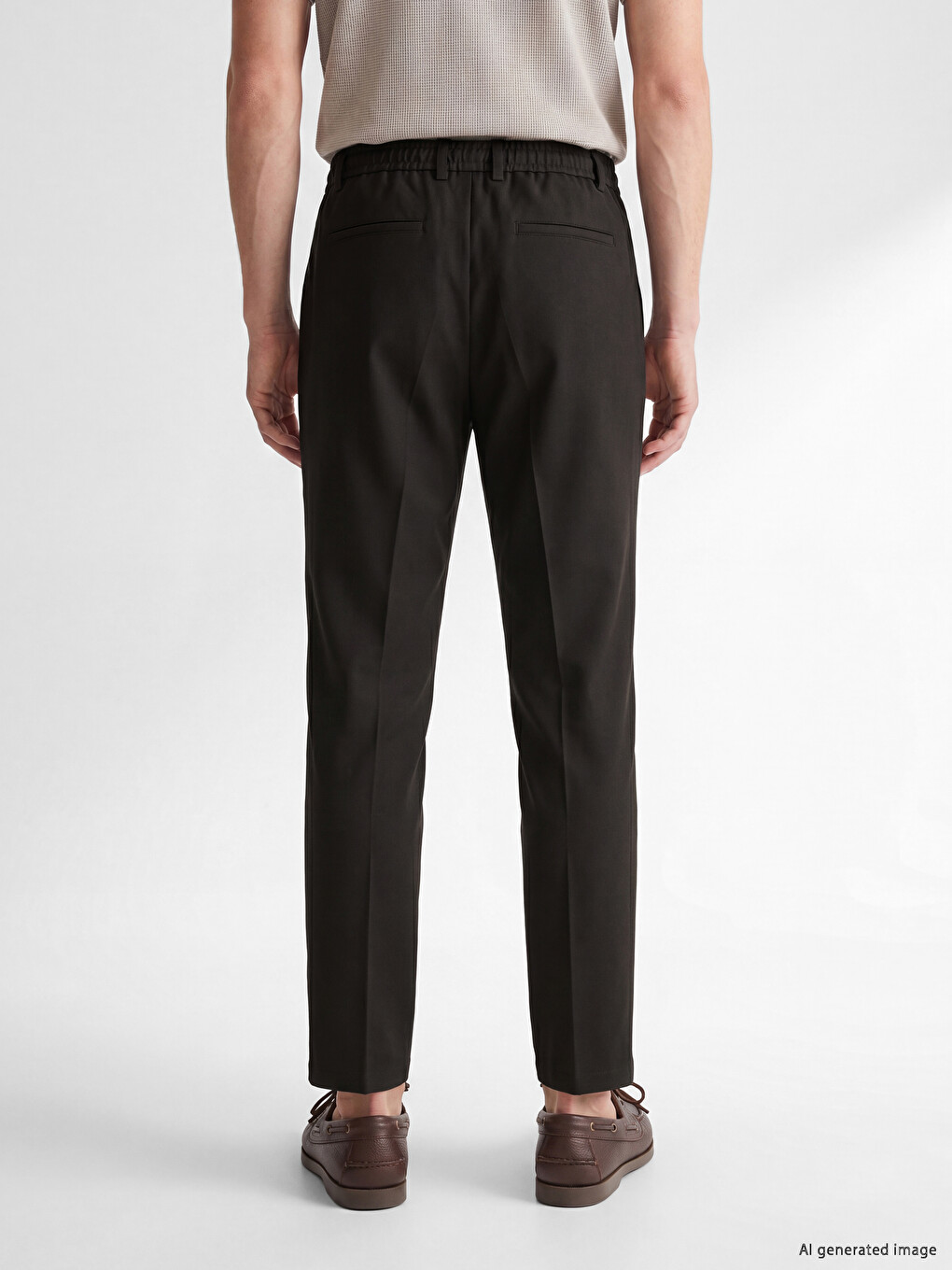 Kahverengi Regular Fit Erkek Pileli Pantolon-3