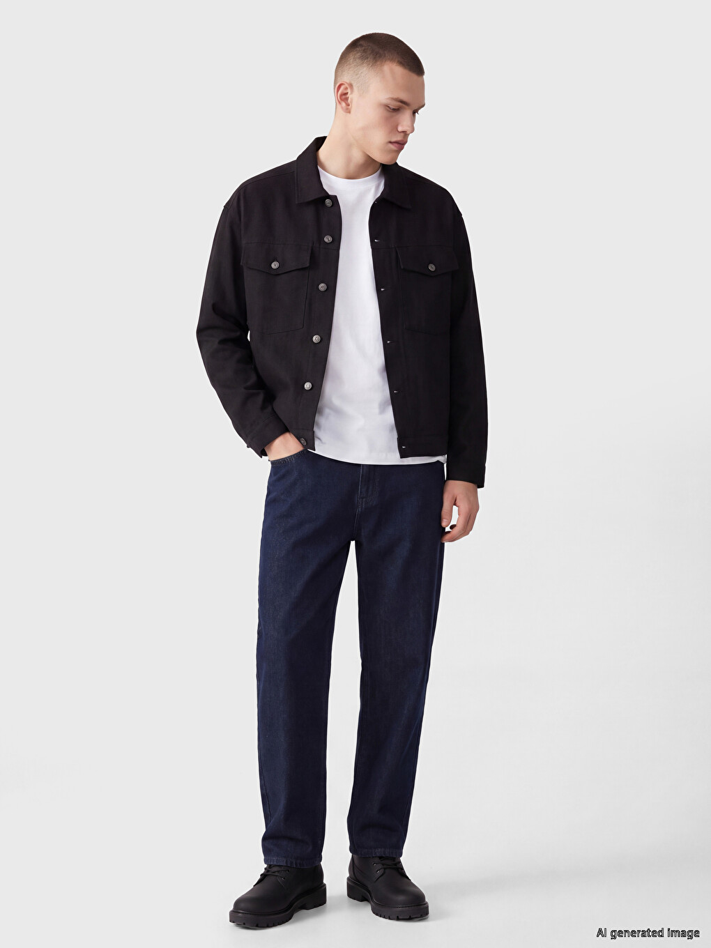 Regular Fit Men's Textured Shirt Jacket-1
