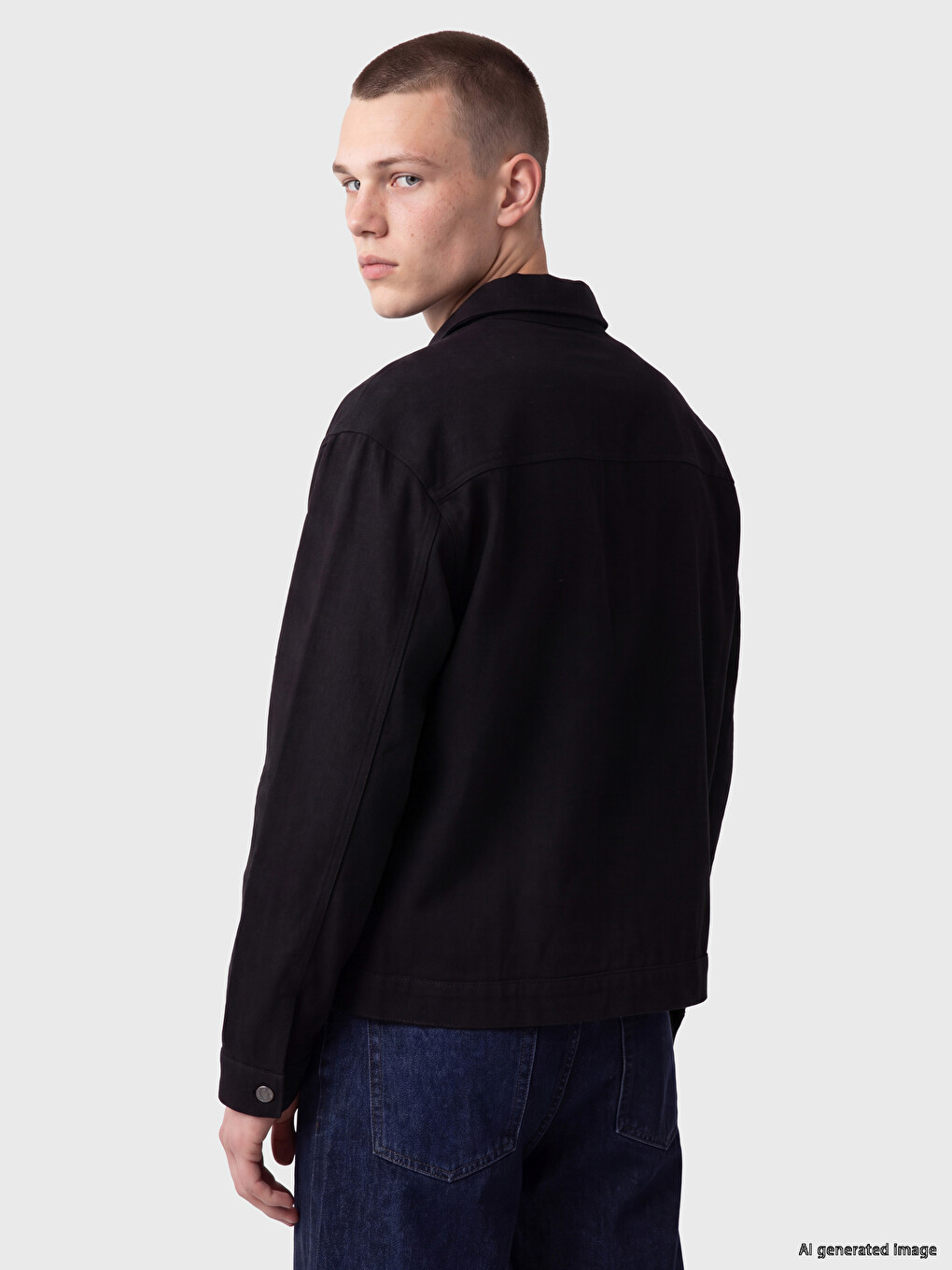 Regular Fit Men's Textured Shirt Jacket-3