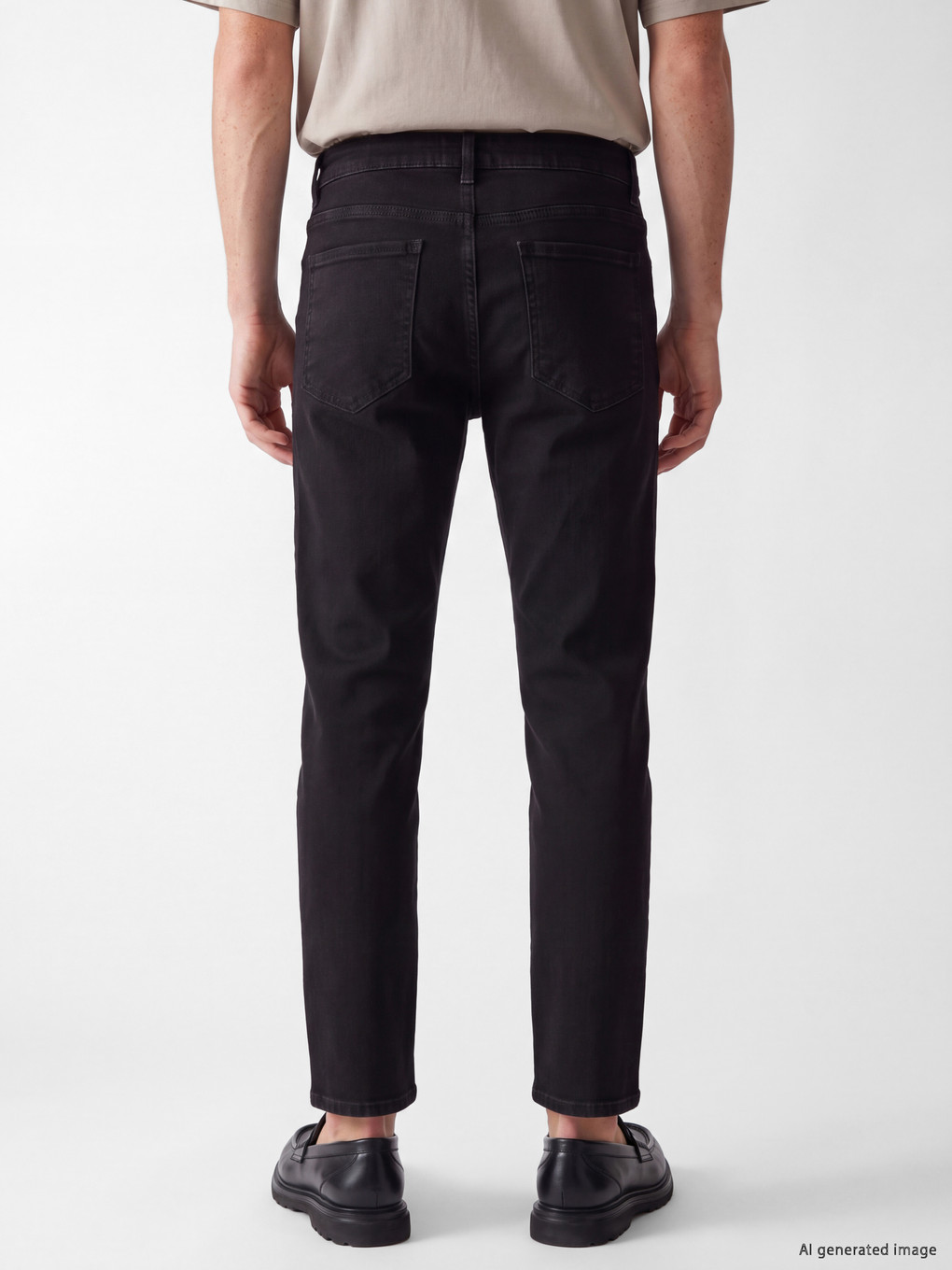 Siyah Regular Fit Kalın Kumaş Premium Jean-3