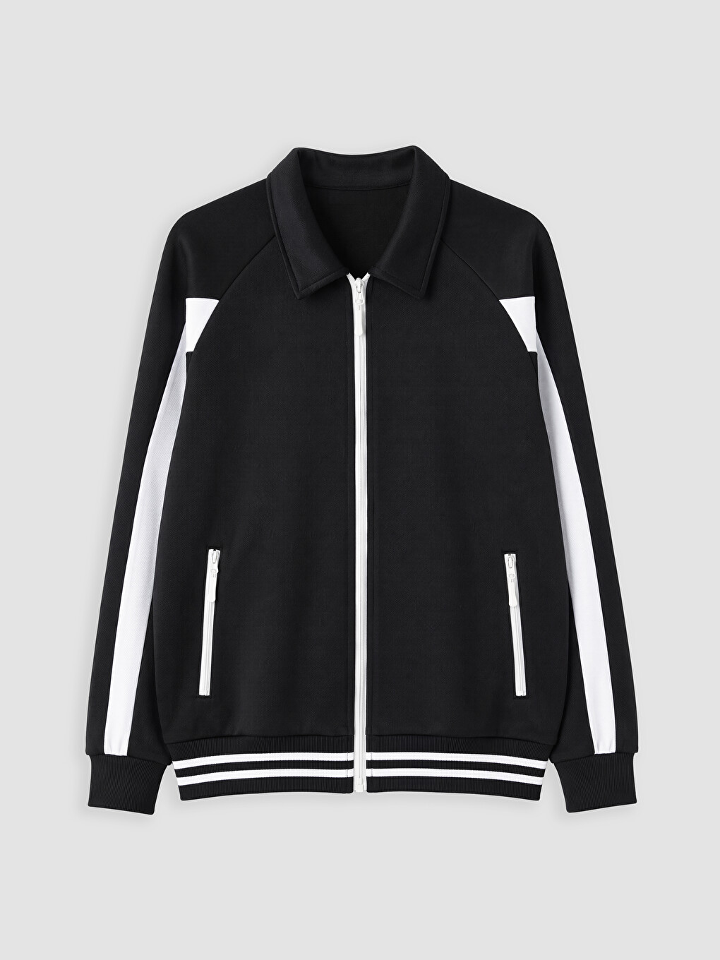 Mock Neck Men's Zip-up Sweatshirt-4